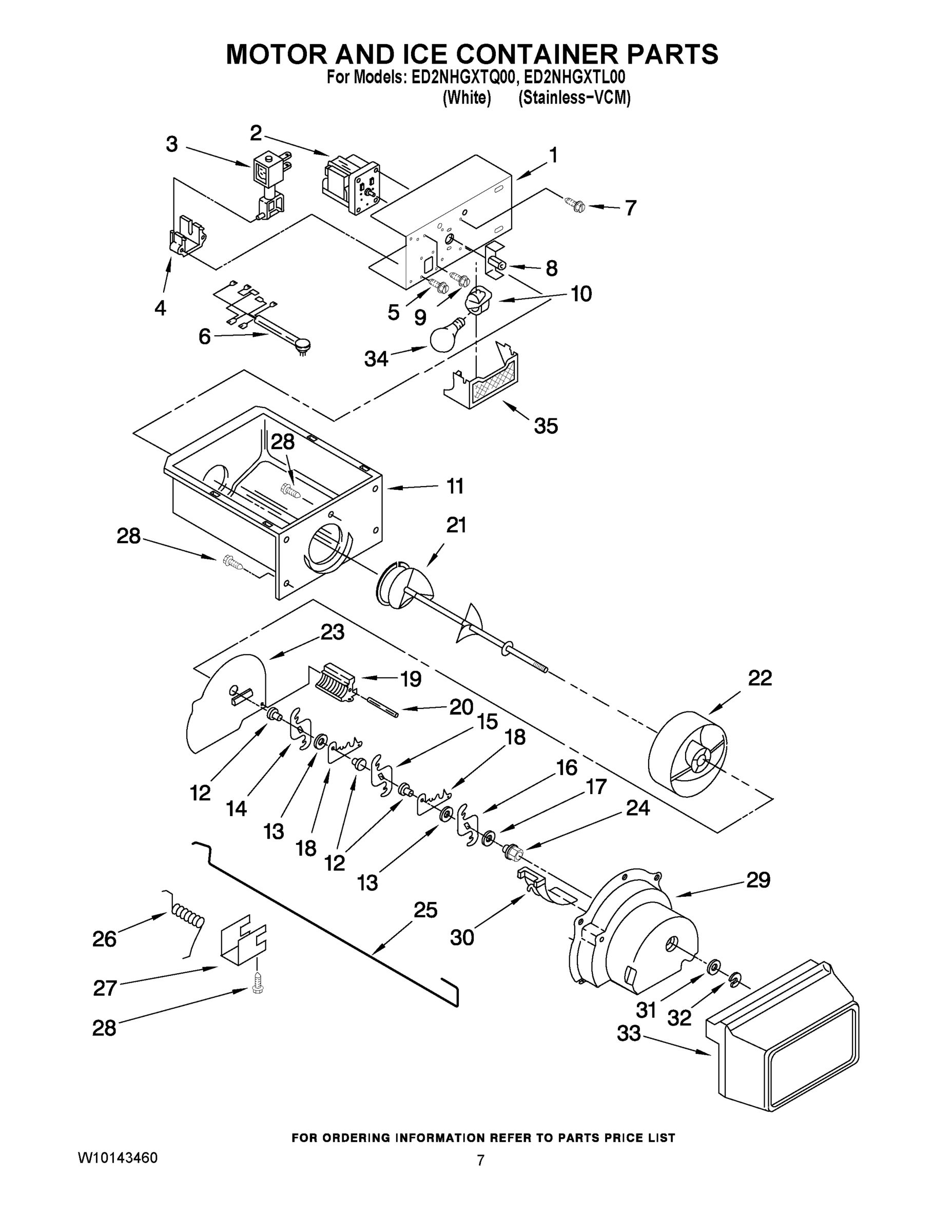 05 - MOTOR AND ICE CONTAINER PARTS