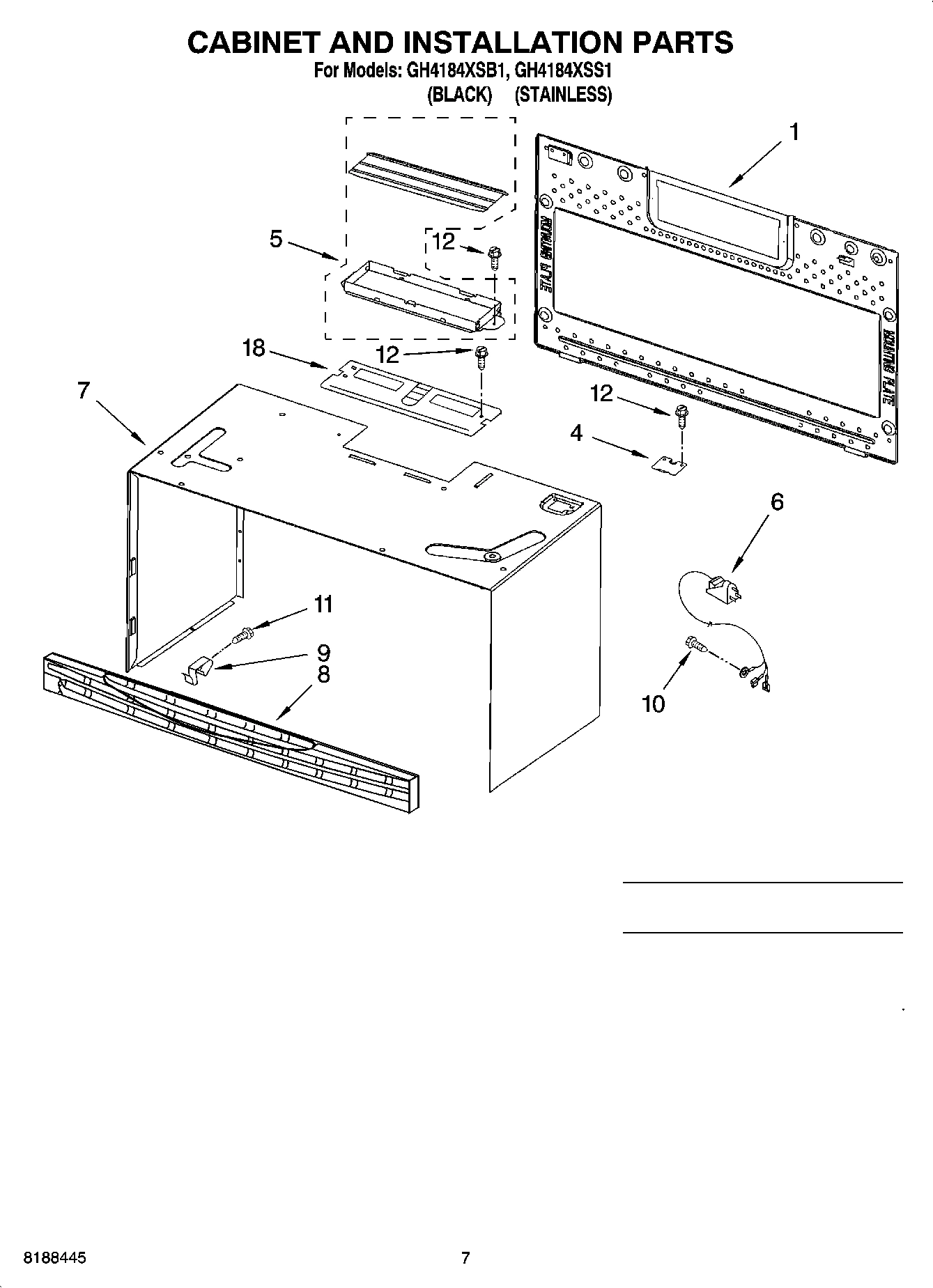 06 - CABINET AND INSTALLATION PARTS