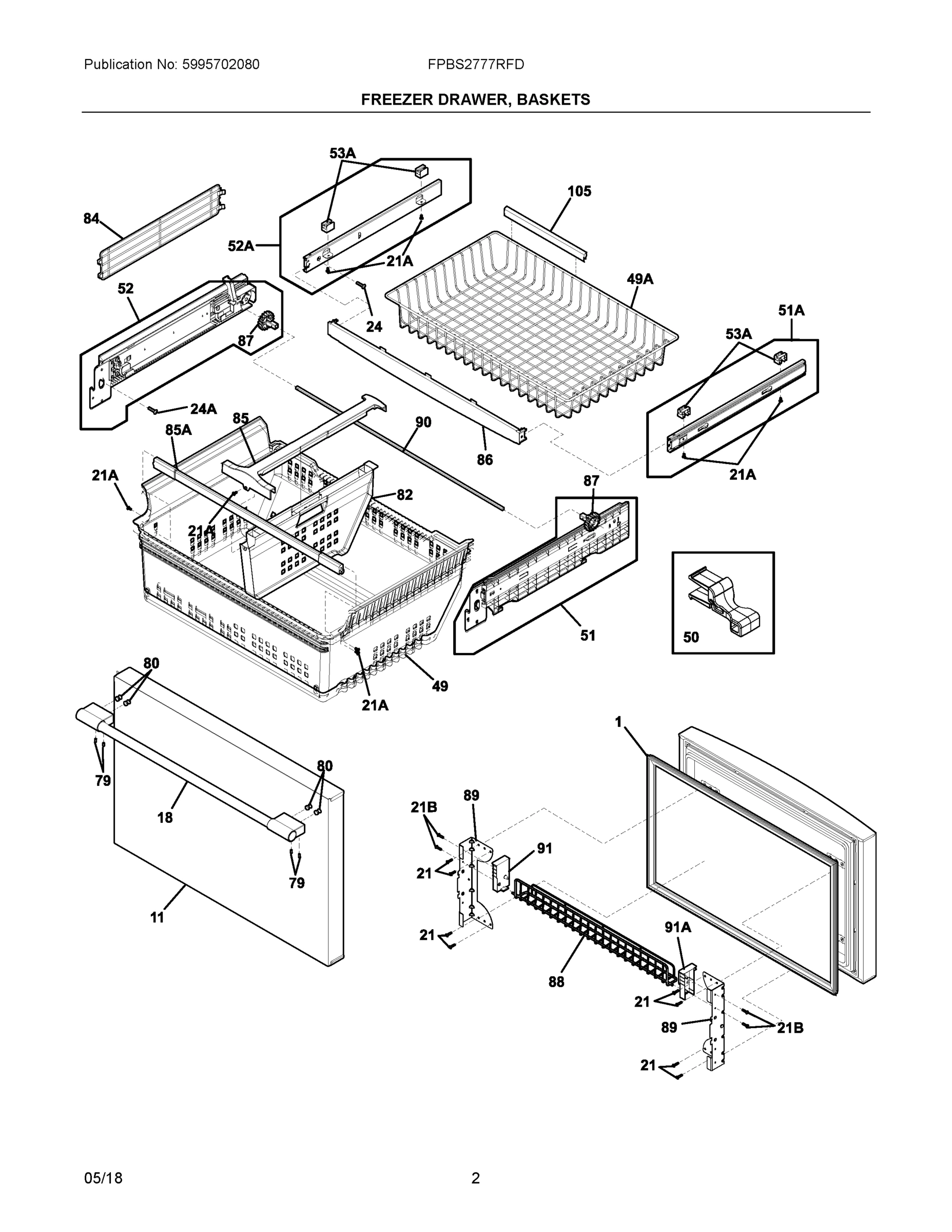 02 - FREEZER DRAWER, BASKETS