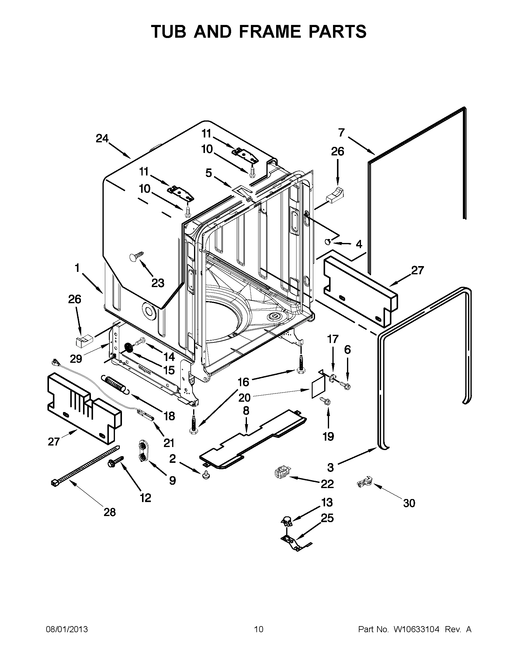 05 - TUB AND FRAME PARTS