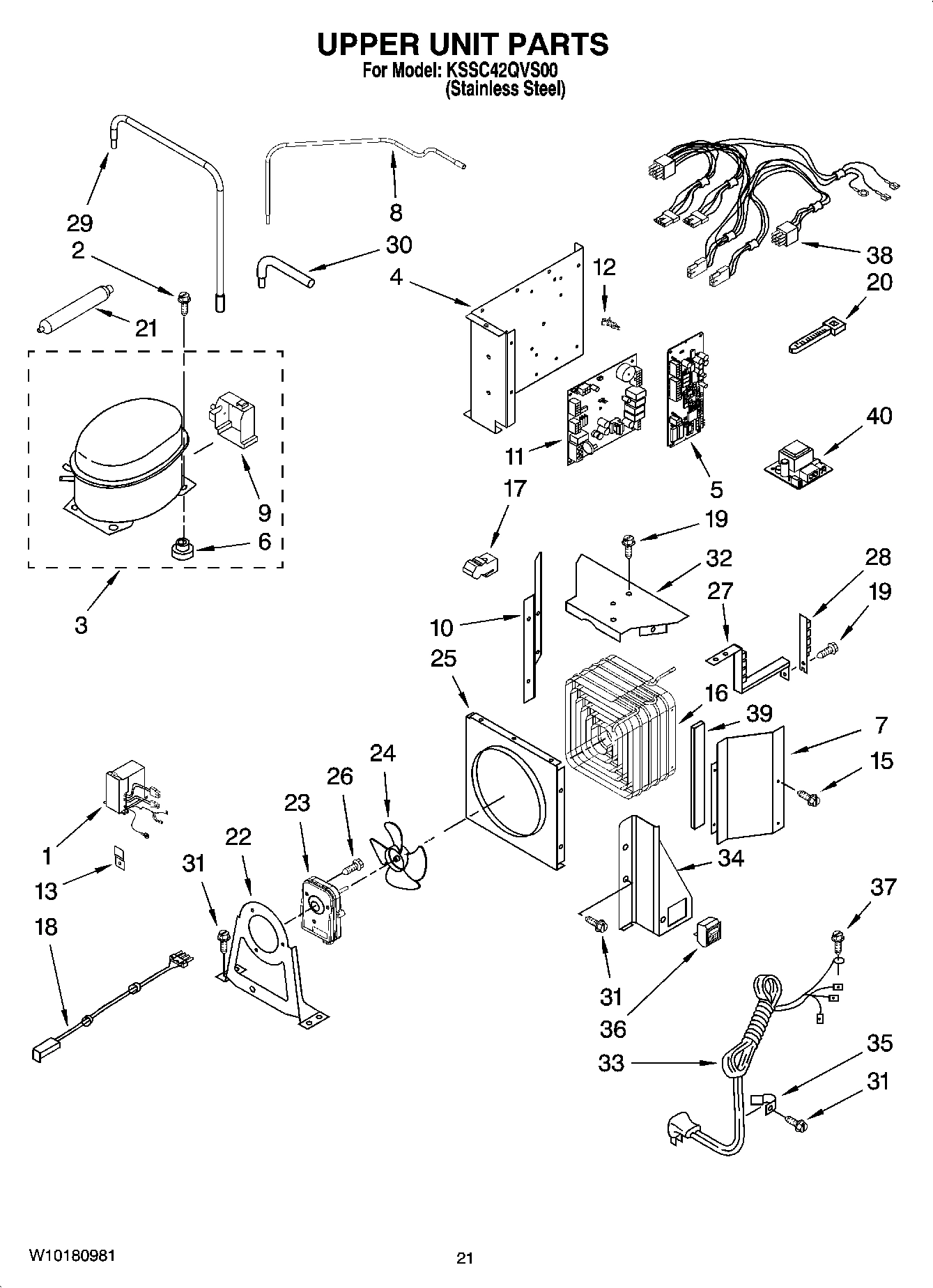 13 - UPPER UNIT PARTS