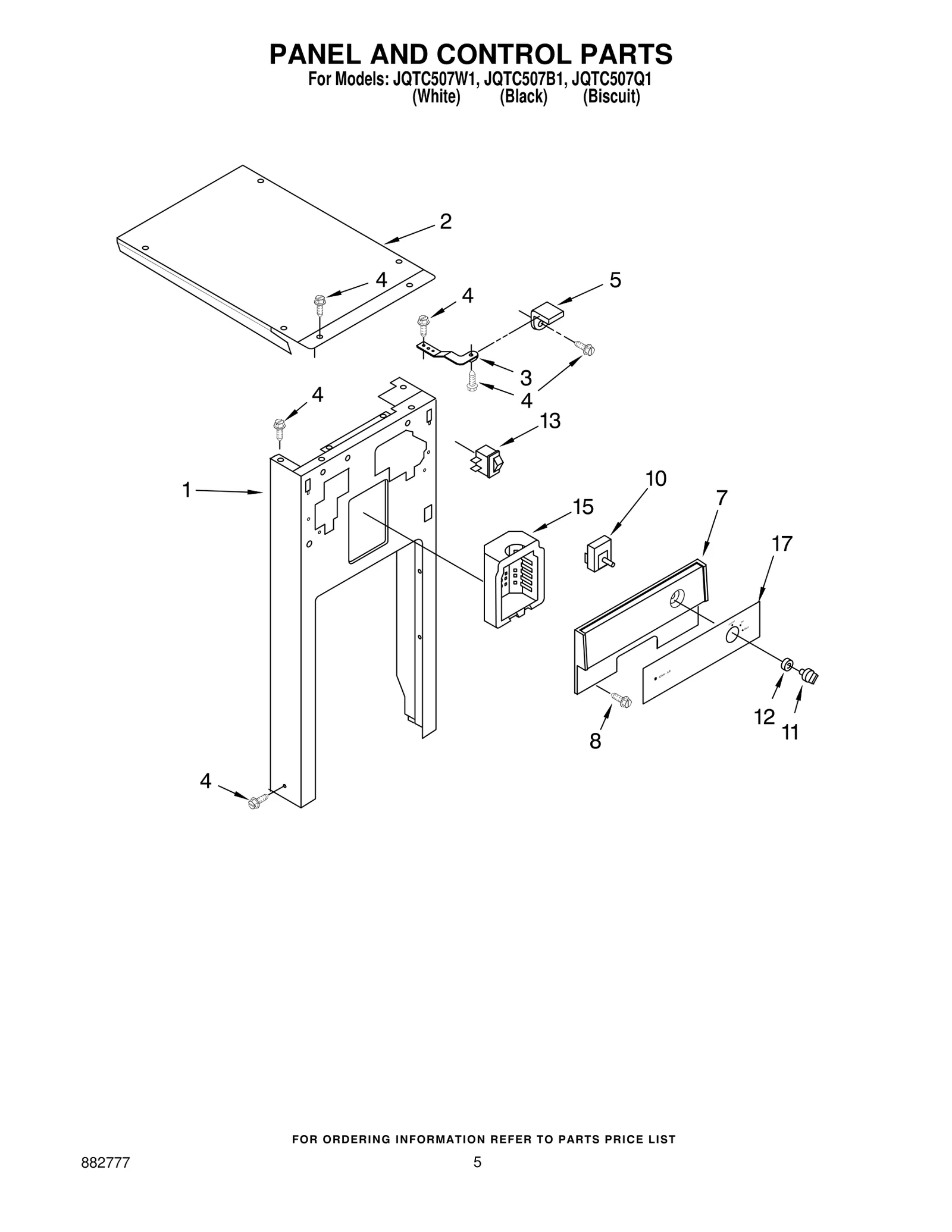 PANEL AND CONTROL PARTS