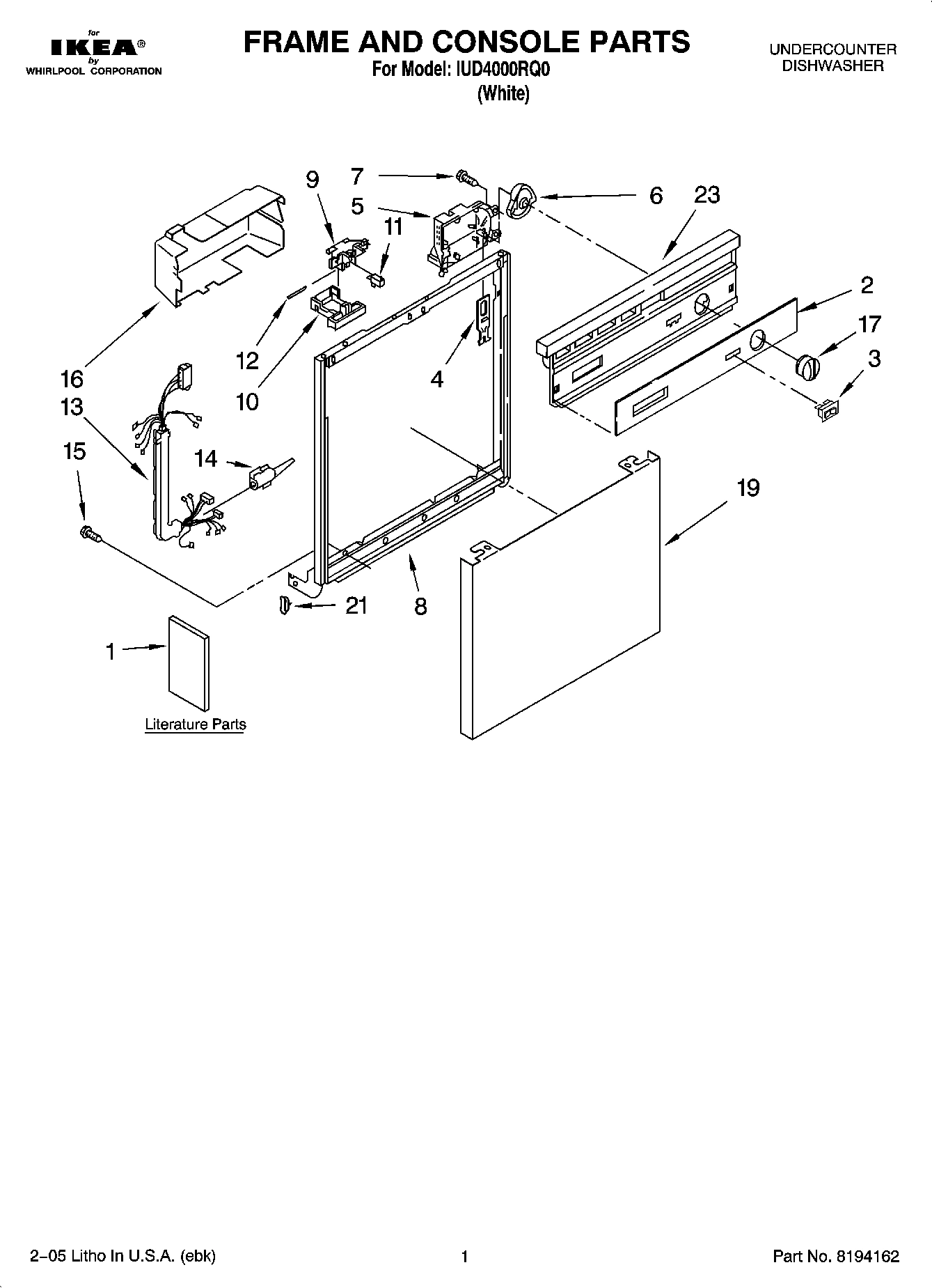 01 - FRAME AND CONSOLE PARTS