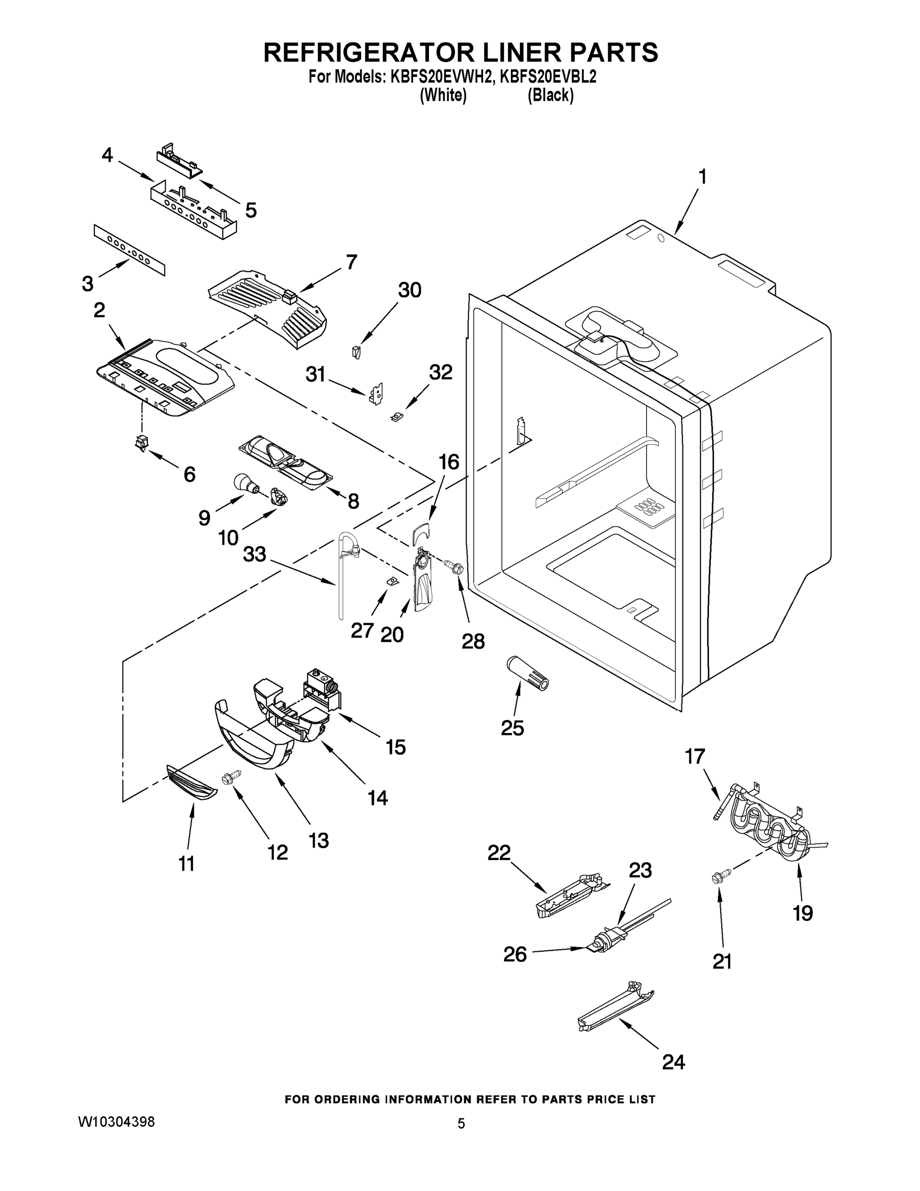 03 - REFRIGERATOR LINER PARTS