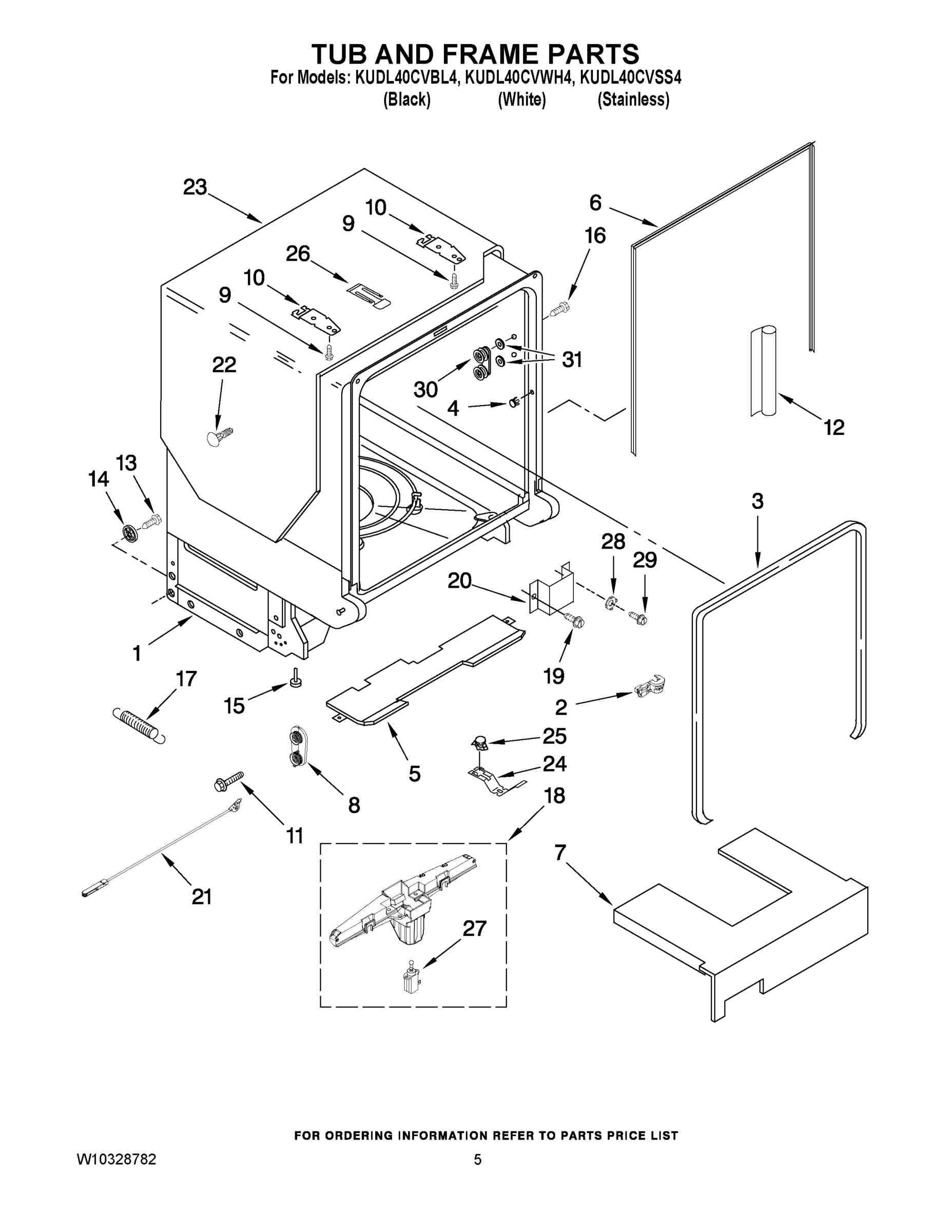 05 - TUB AND FRAME PARTS