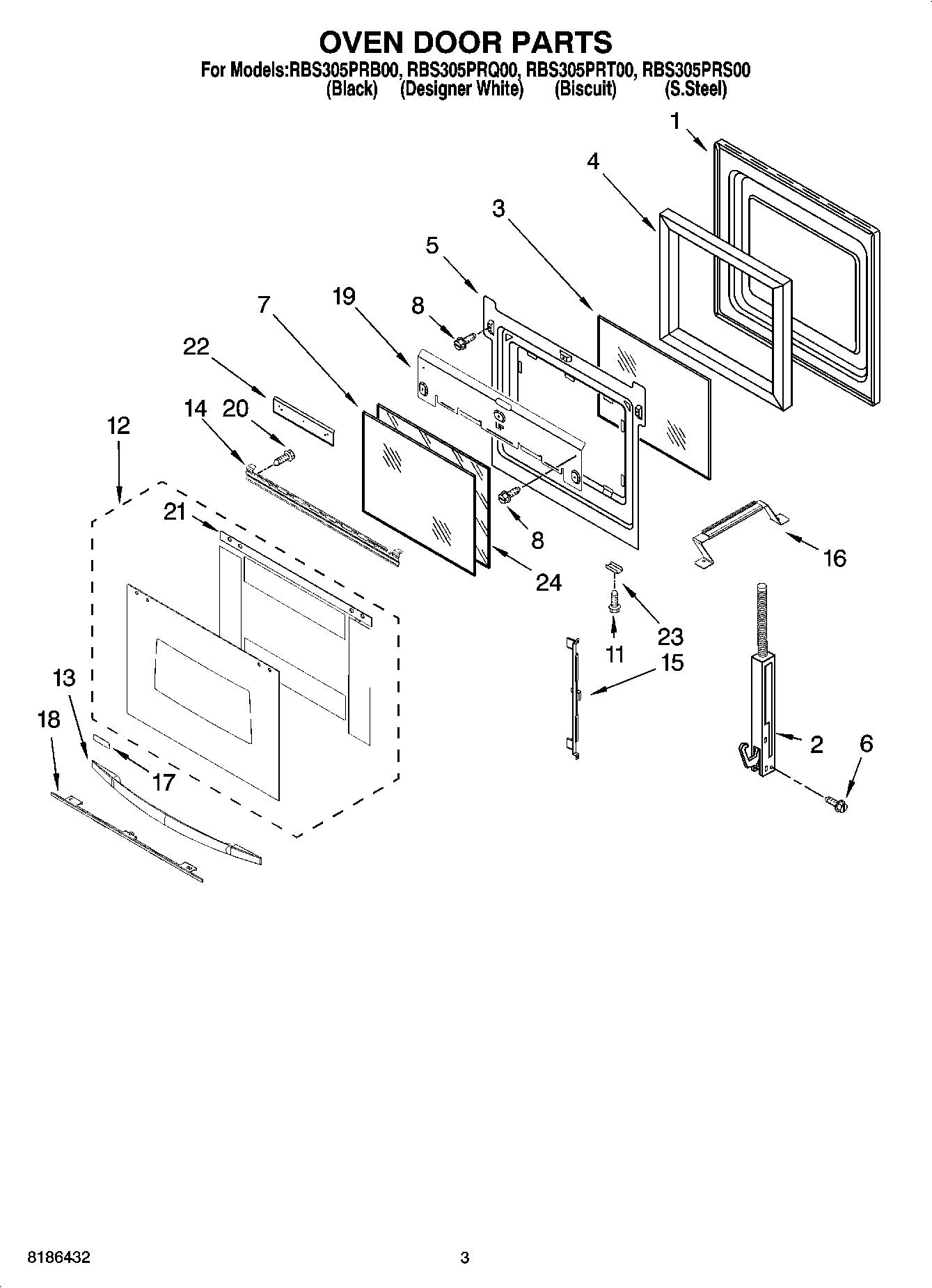 02 - OVEN DOOR PARTS