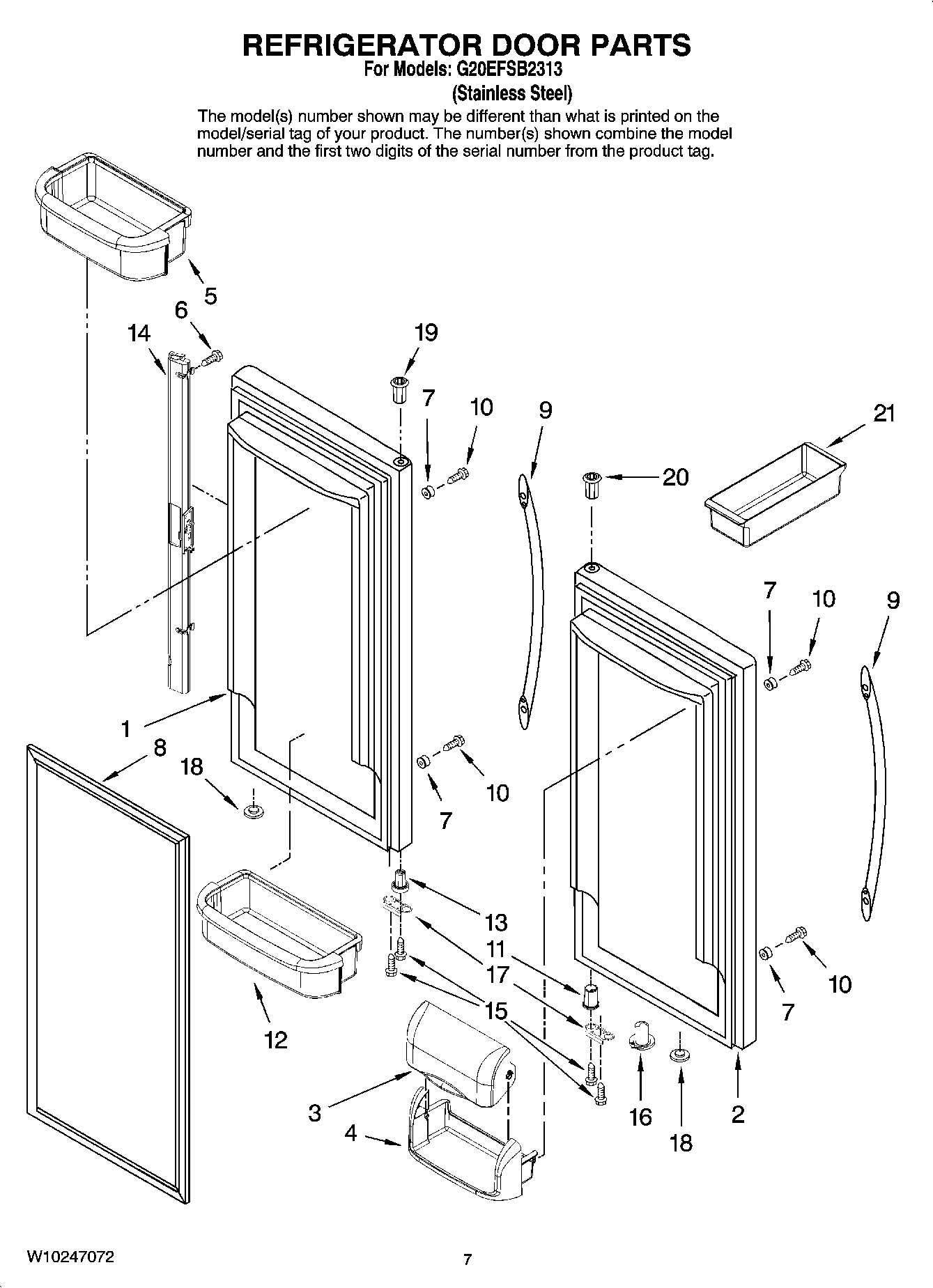 04 - REFRIGERATOR DOOR PARTS