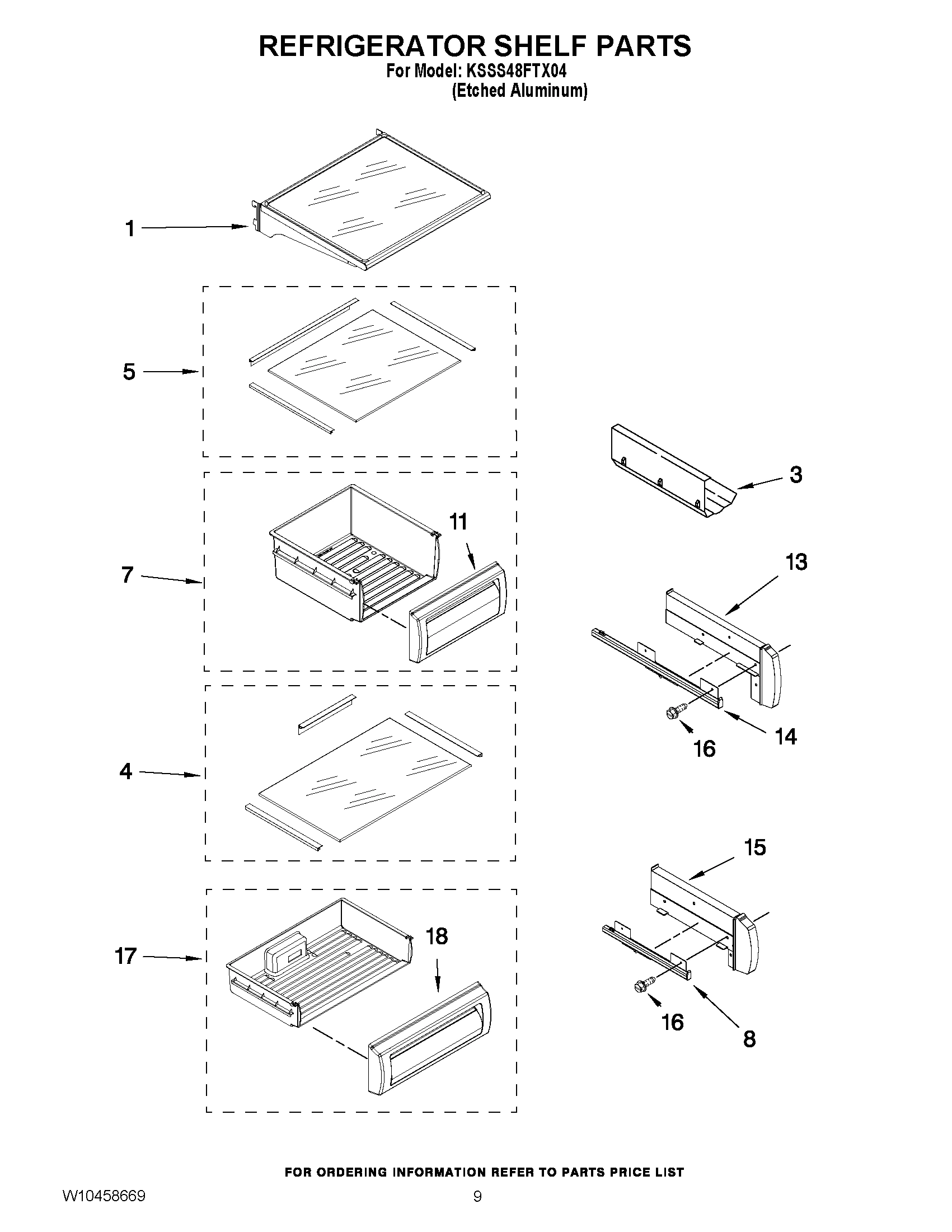 07 - REFRIGERATOR SHELF PARTS