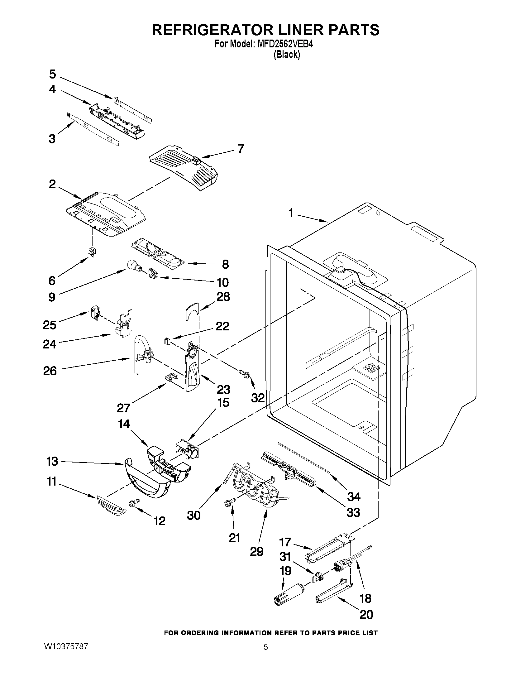 03 - REFRIGERATOR LINER PARTS