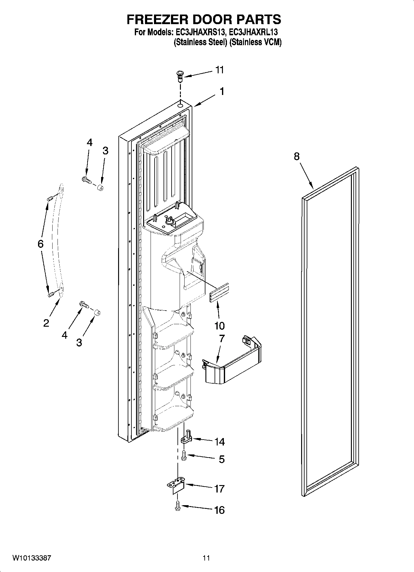 07 - FREEZER DOOR PARTS