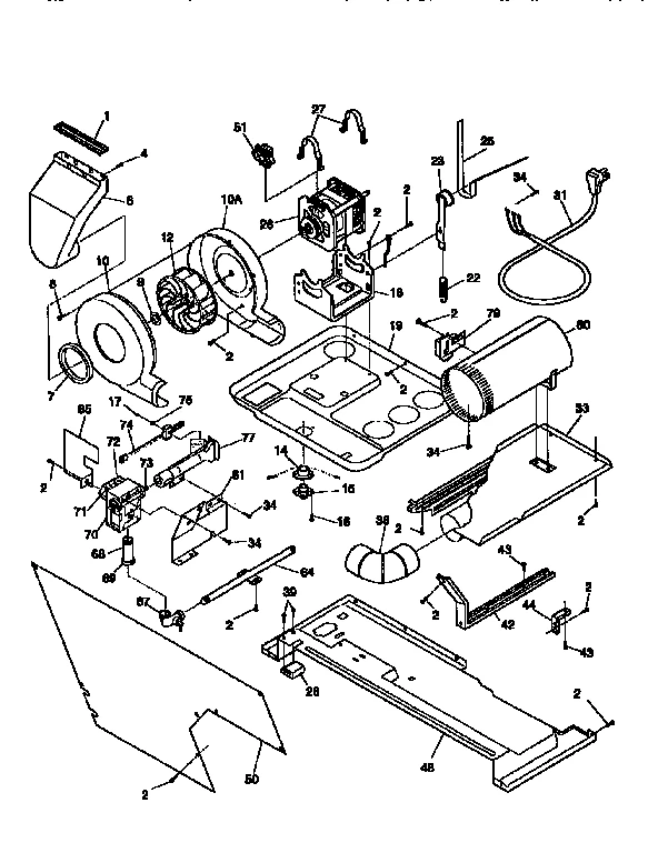 MOTOR AND BLOWER ASSY