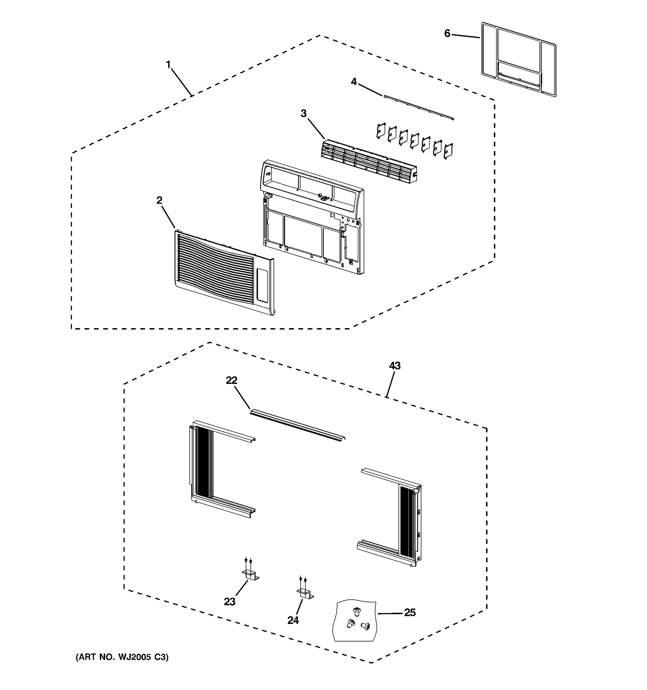 FRONT PANEL, FILTER & FRAME