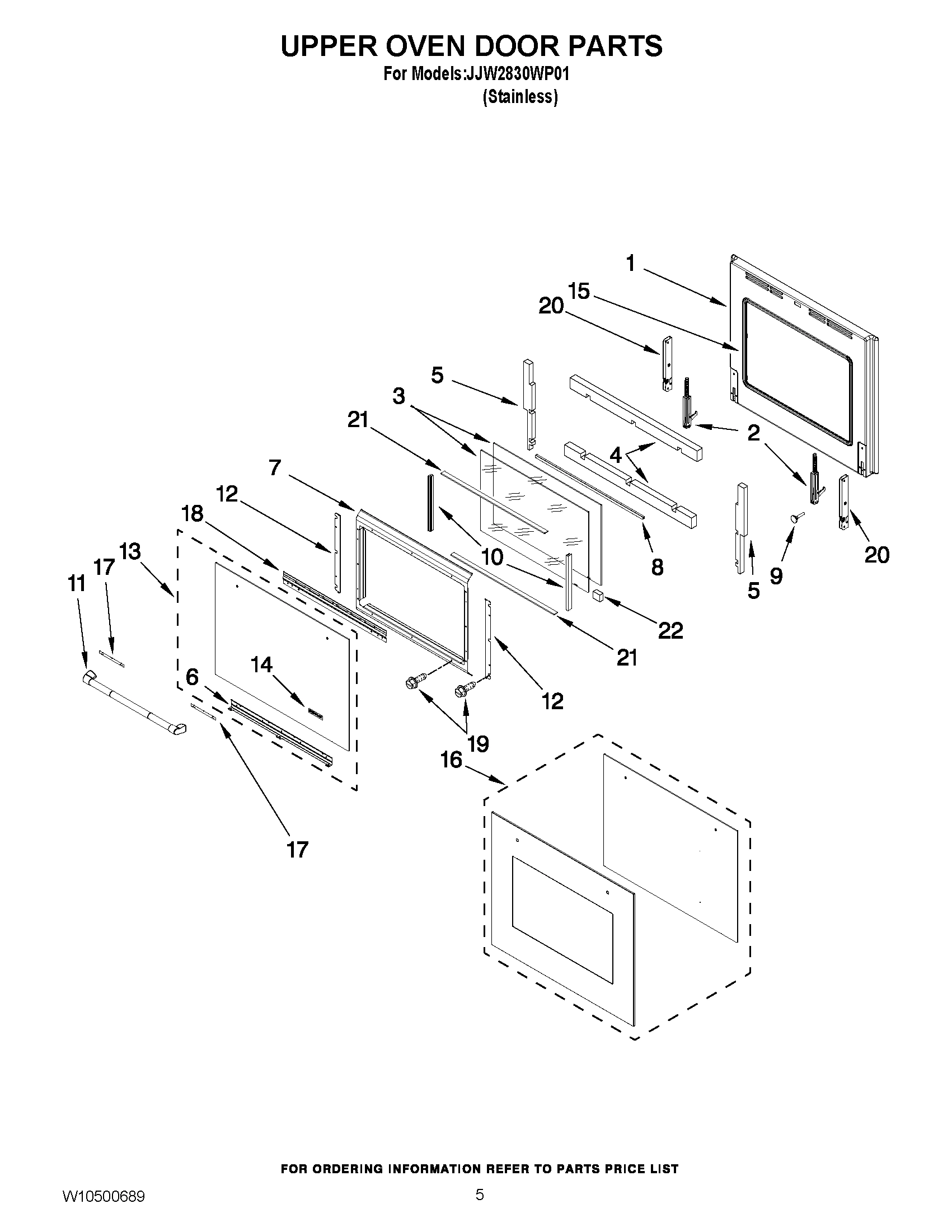 03 - UPPER OVEN DOOR PARTS
