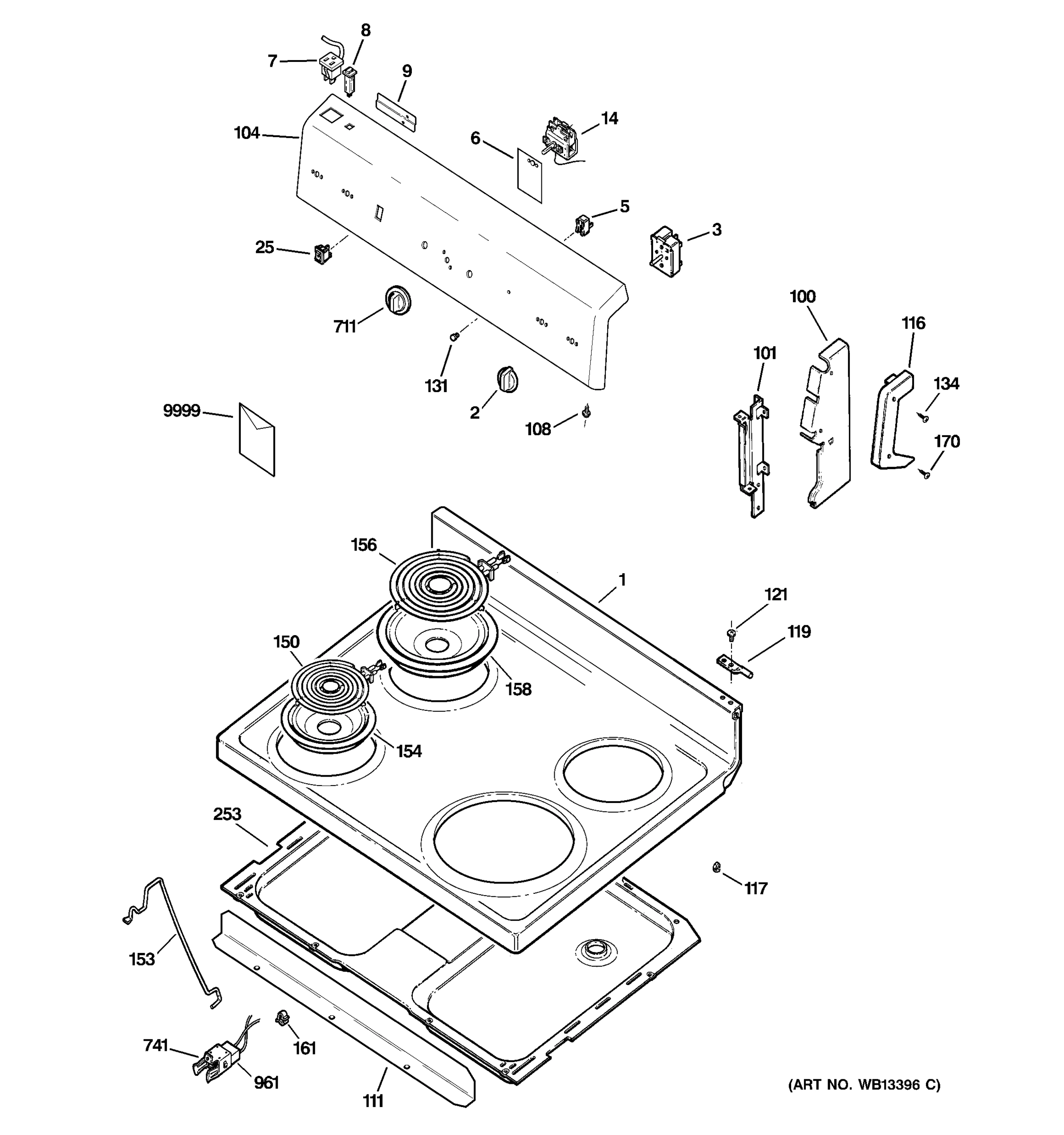 CONTROL PANEL & COOKTOP