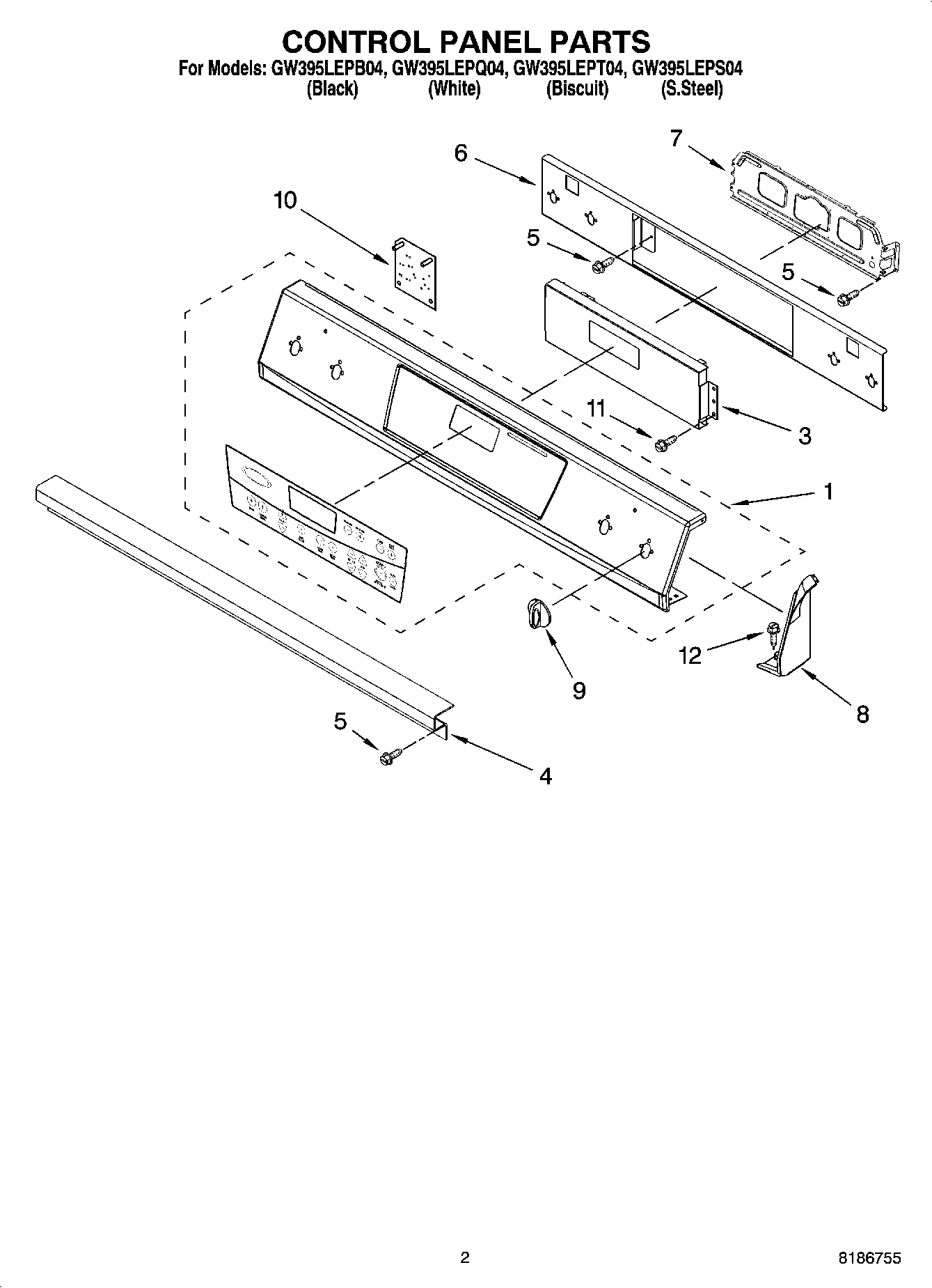 02 - CONTROL PANEL PARTS
