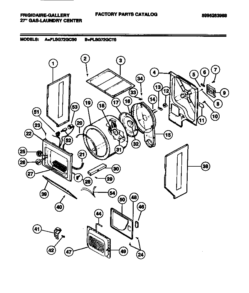 02 - DRYER CABINET, DOOR, DRUM