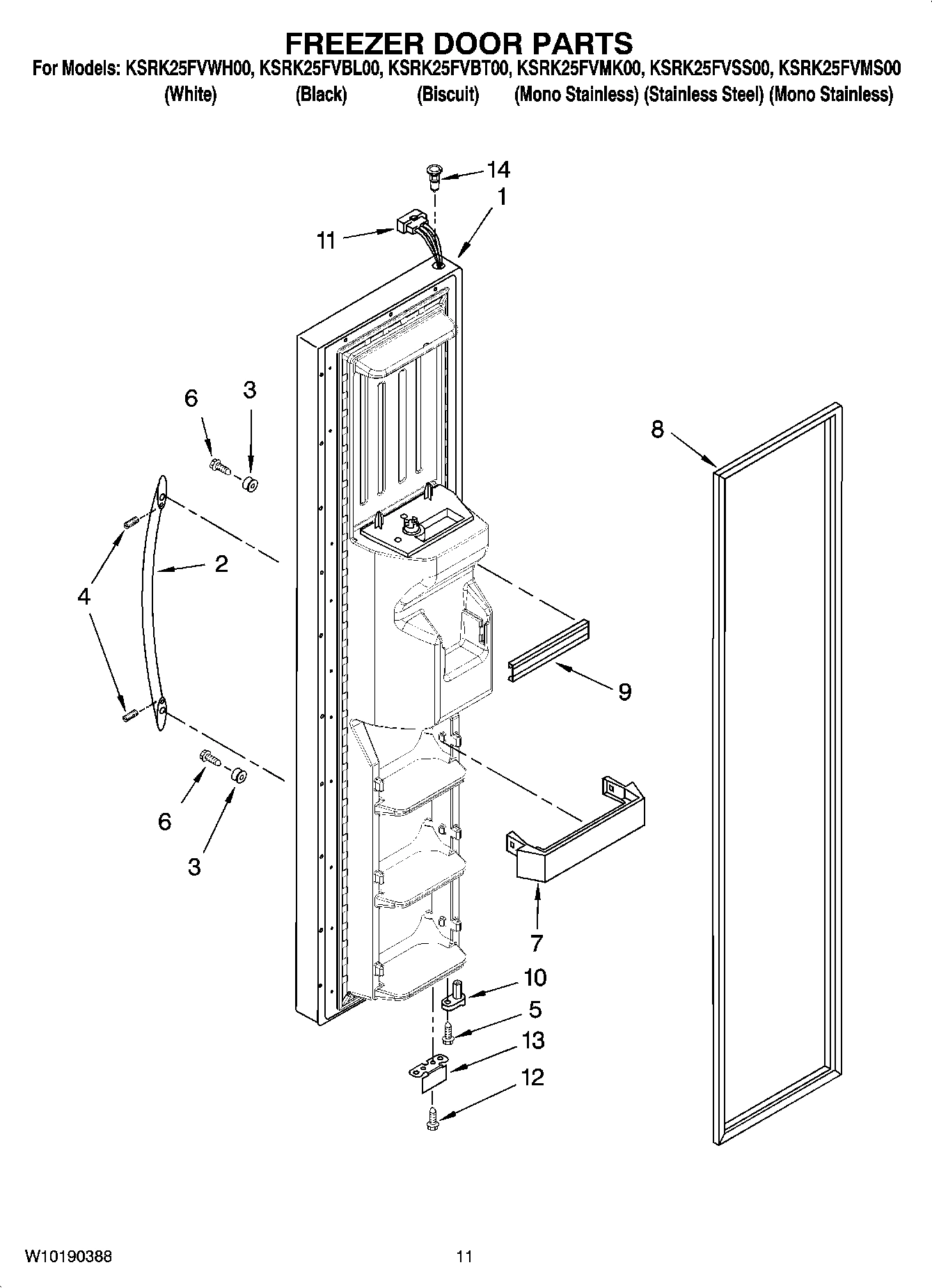 07 - FREEZER DOOR PARTS