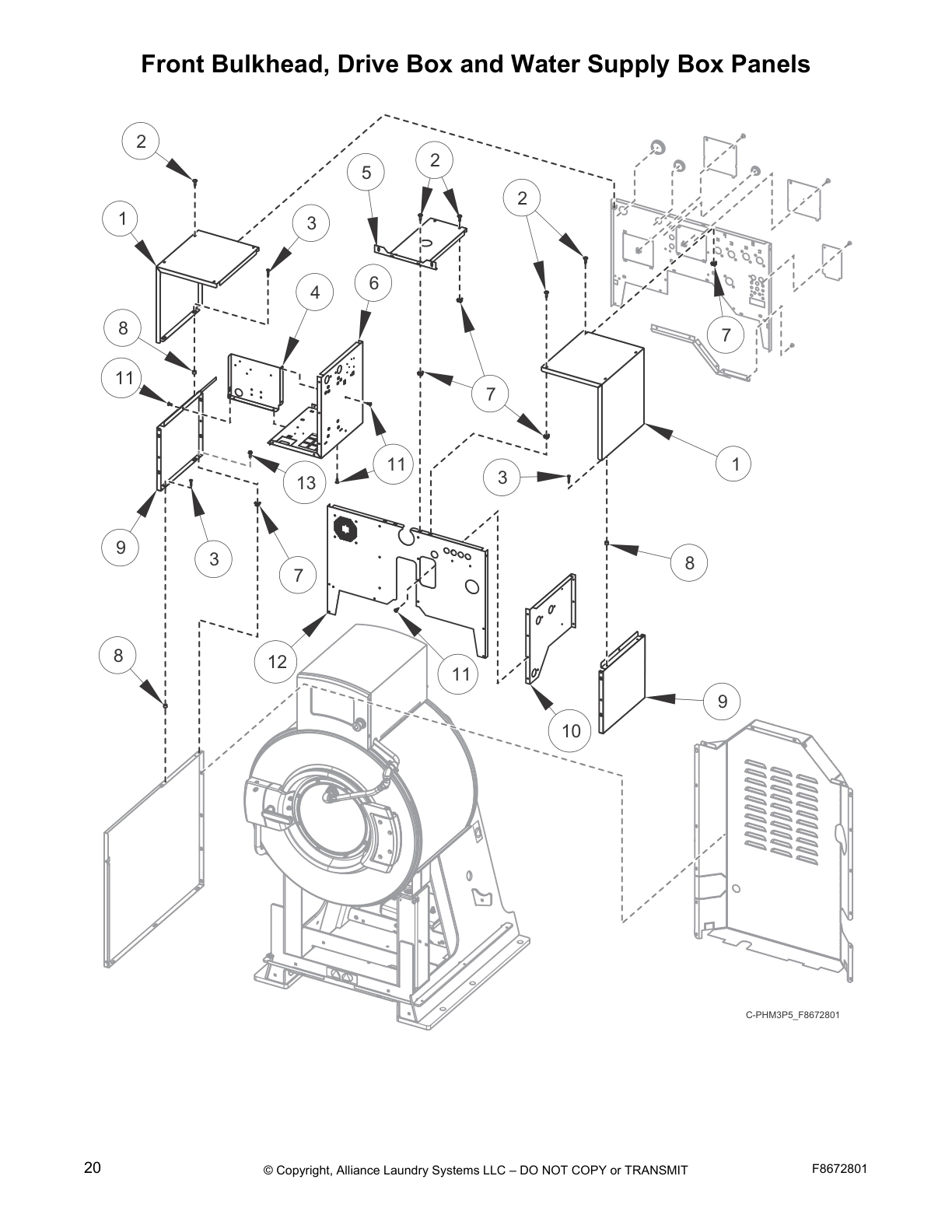 Front Bulkhead, Drive Box and Water Supply Box Panels