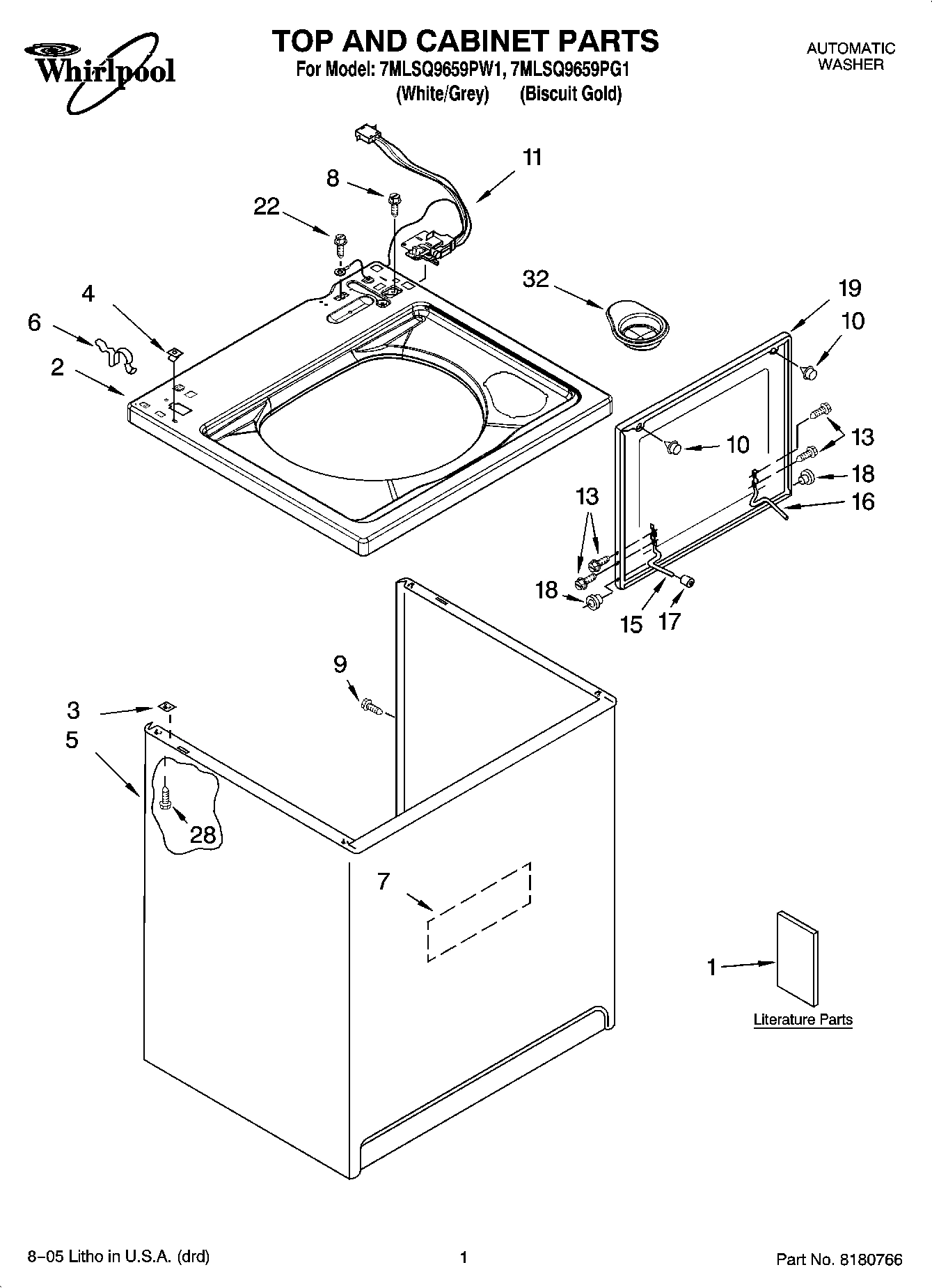 01 - TOP AND CABINET PARTS