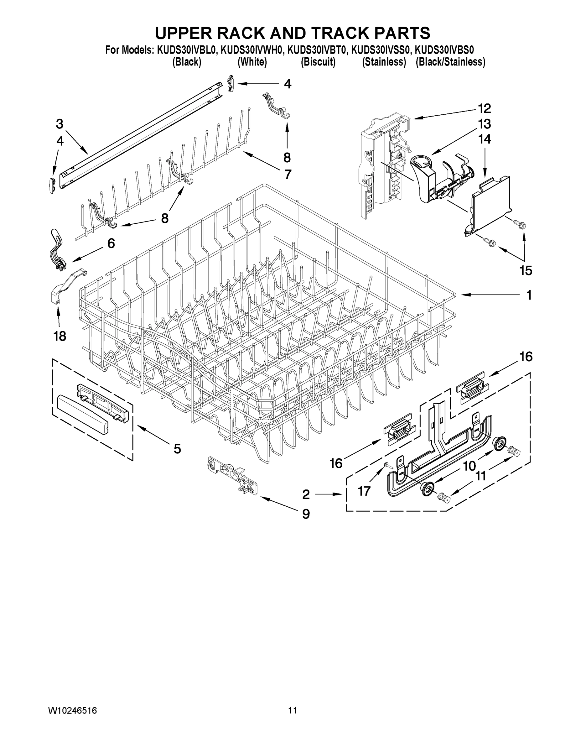 09 - UPPER RACK AND TRACK PARTS