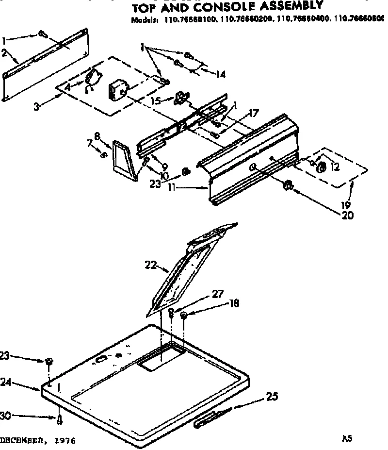TOP AND CONSOLE ASSEMBLY