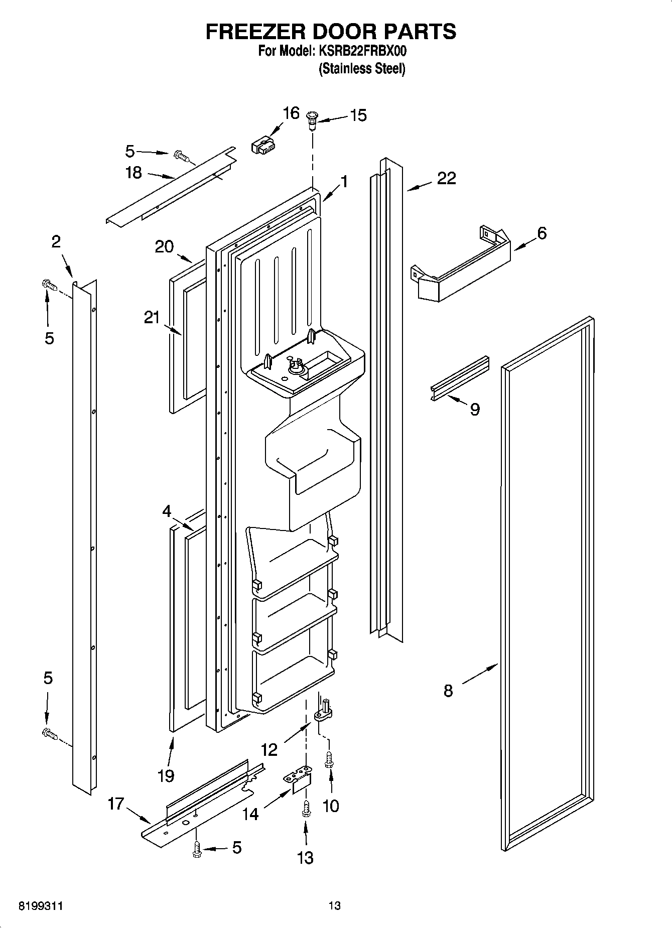 08 - FREEZER DOOR PARTS