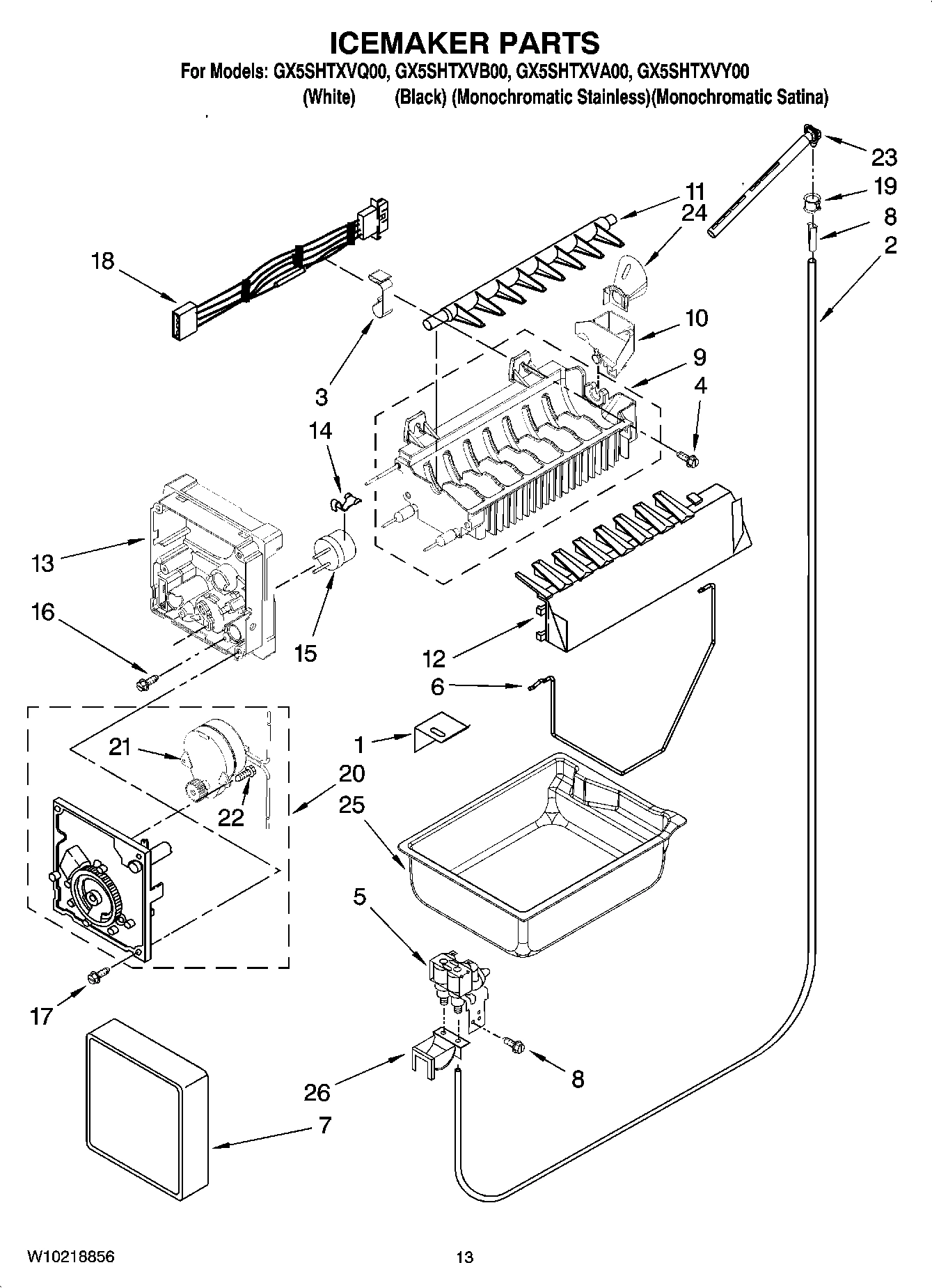 08 - ICEMAKER PARTS, OPTIONAL PARTS