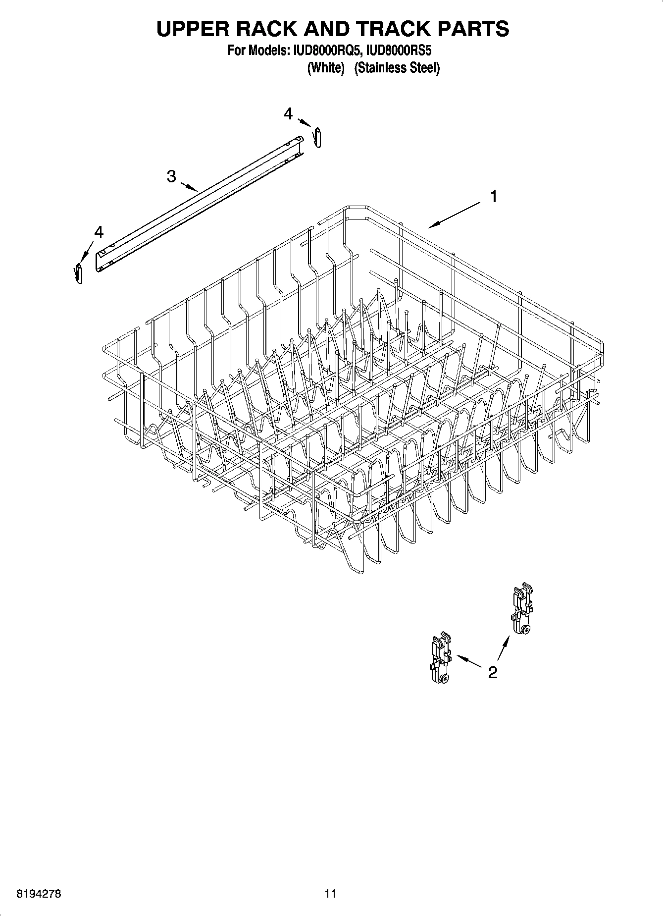 09 - UPPER RACK AND TRACK PARTS