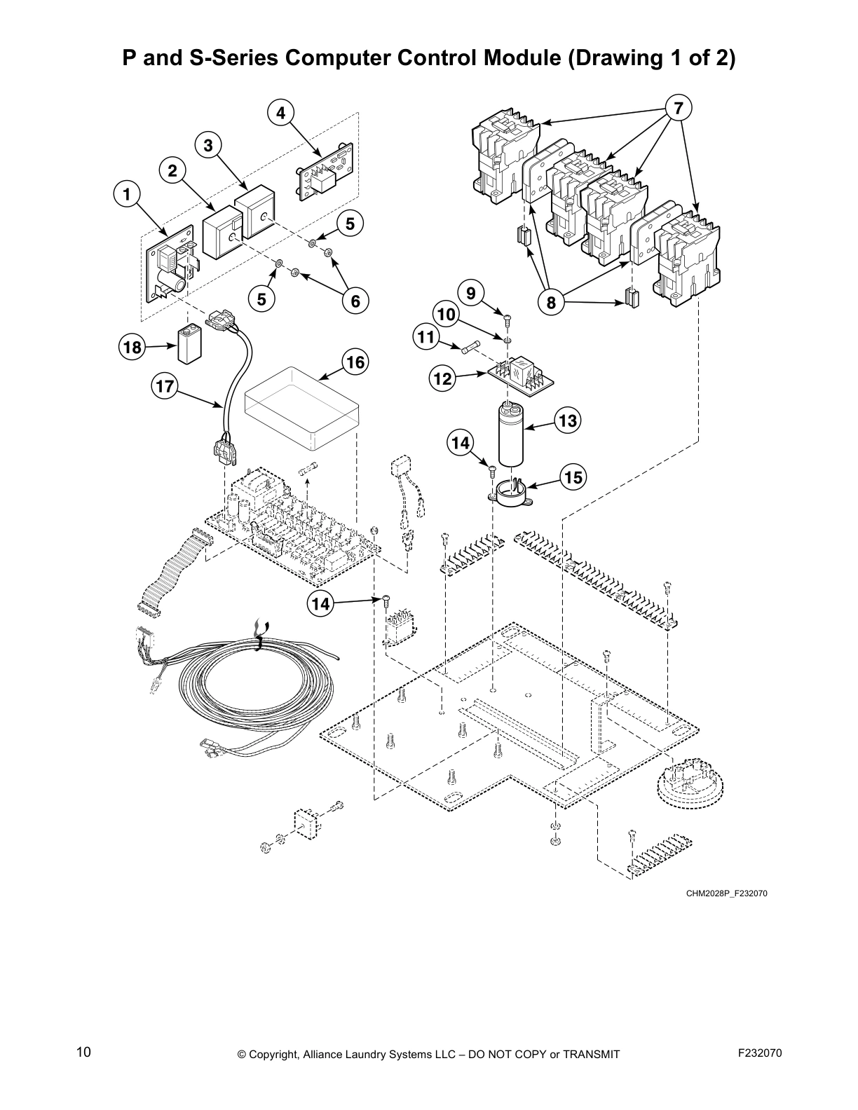 P and S-Series Computer Control Module (Drawing 1 of 2)
