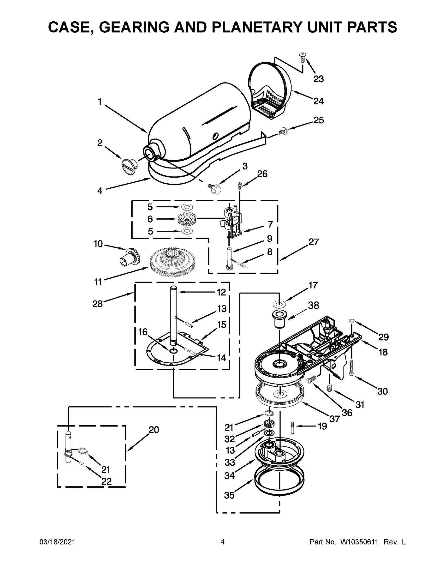 03 - CASE, GEARING AND PLANETARY UNIT PARTS