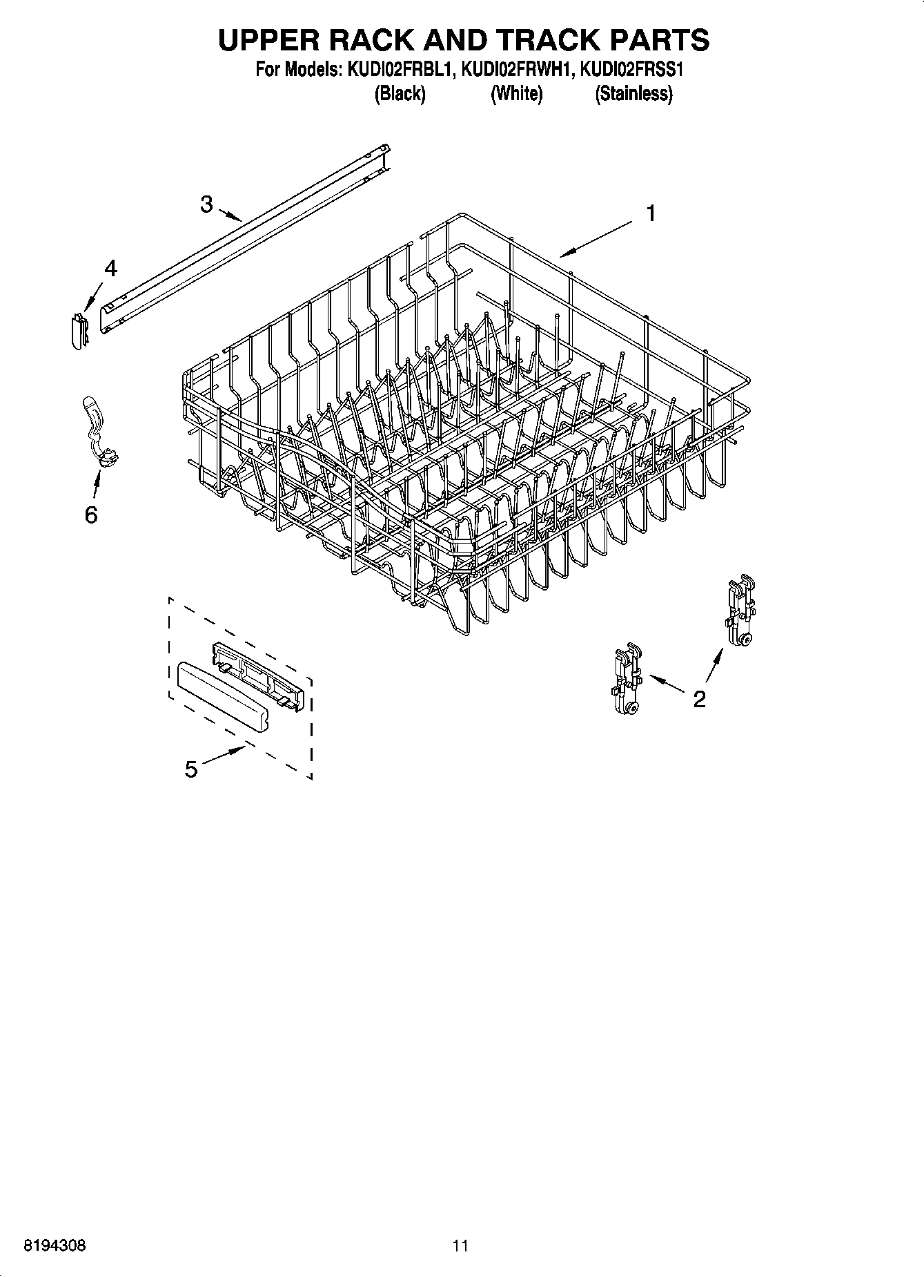 09 - UPPER RACK AND TRACK PARTS