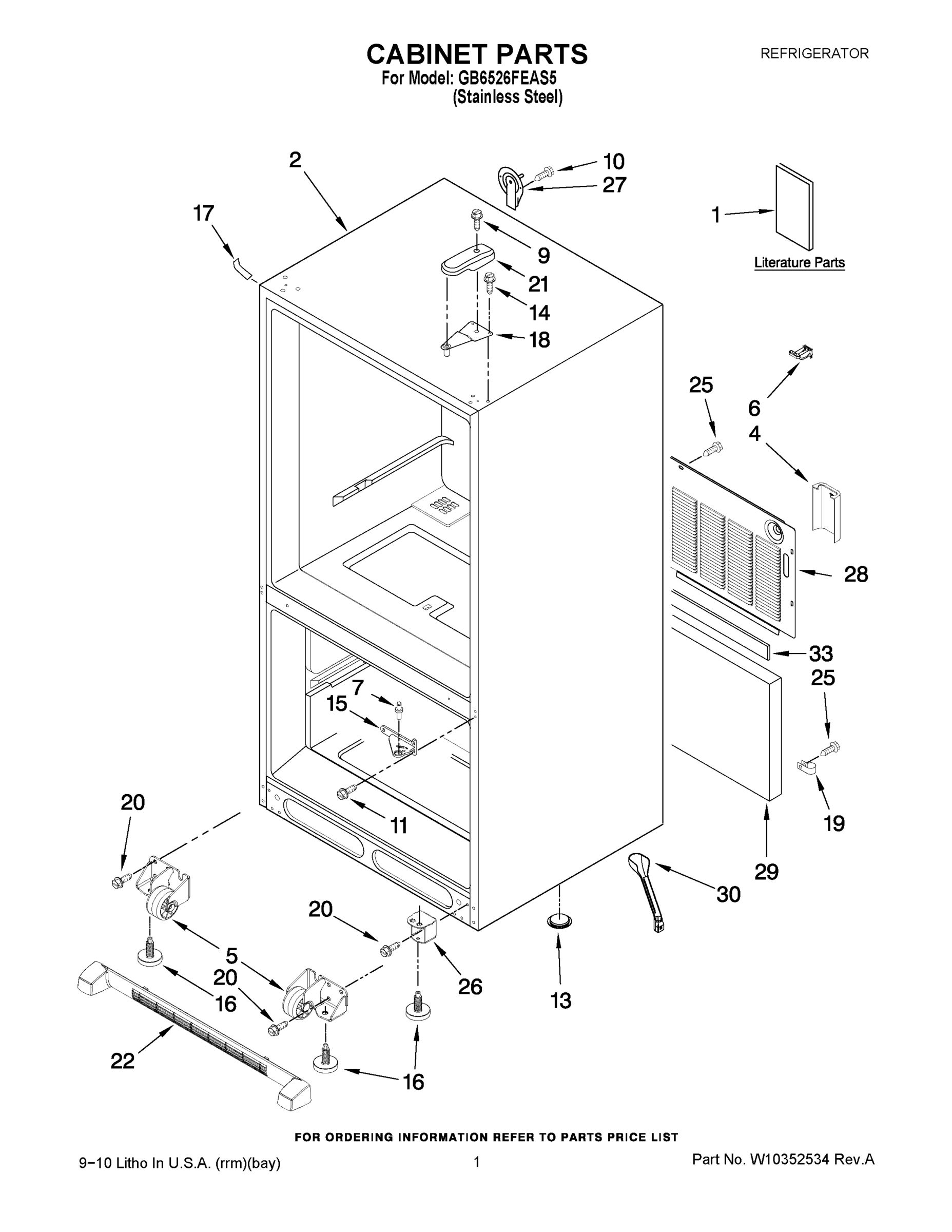 01 - CABINET PARTS