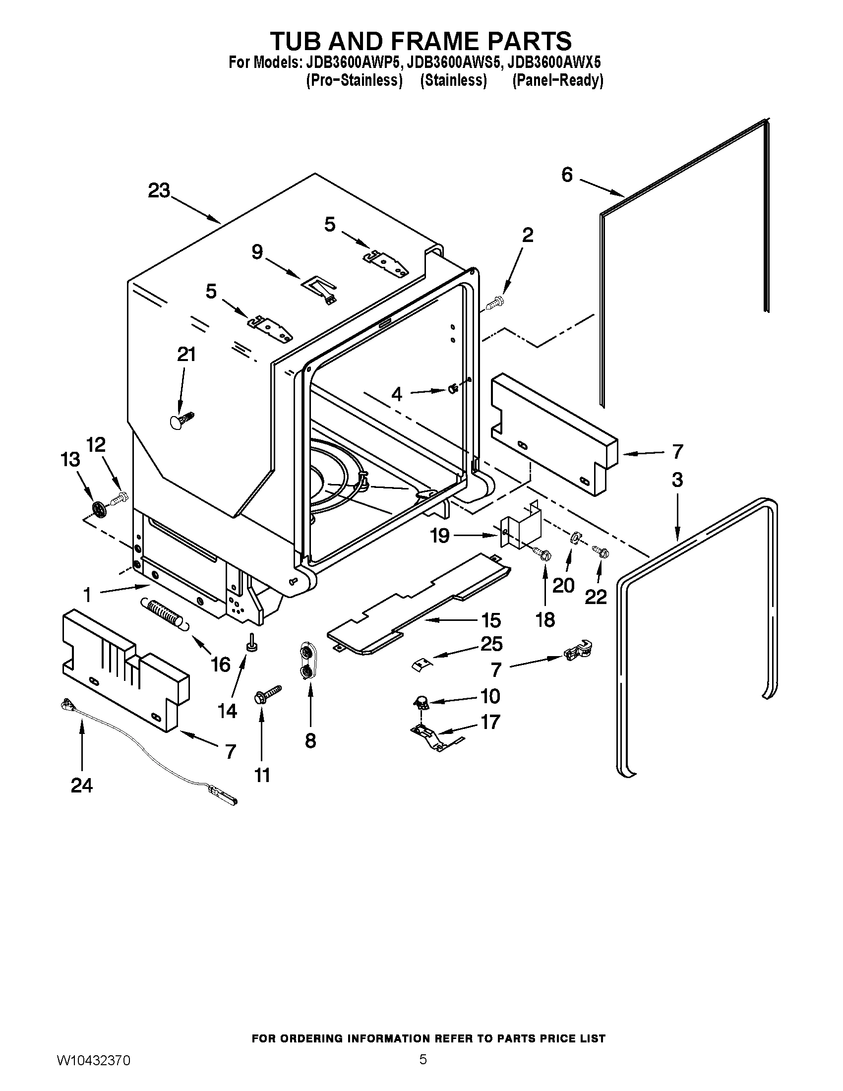 05 - TUB AND FRAME PARTS