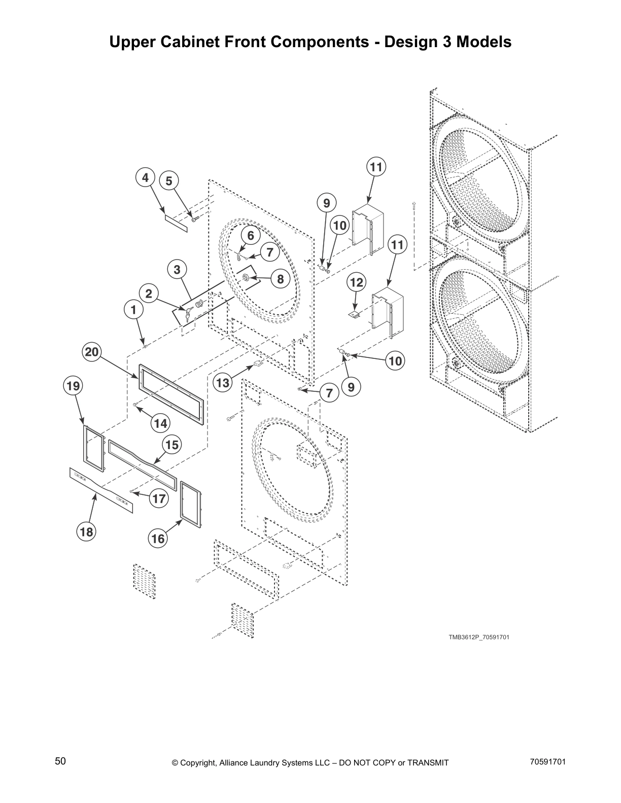 Upper Cabinet Front Components - Design 3 Models