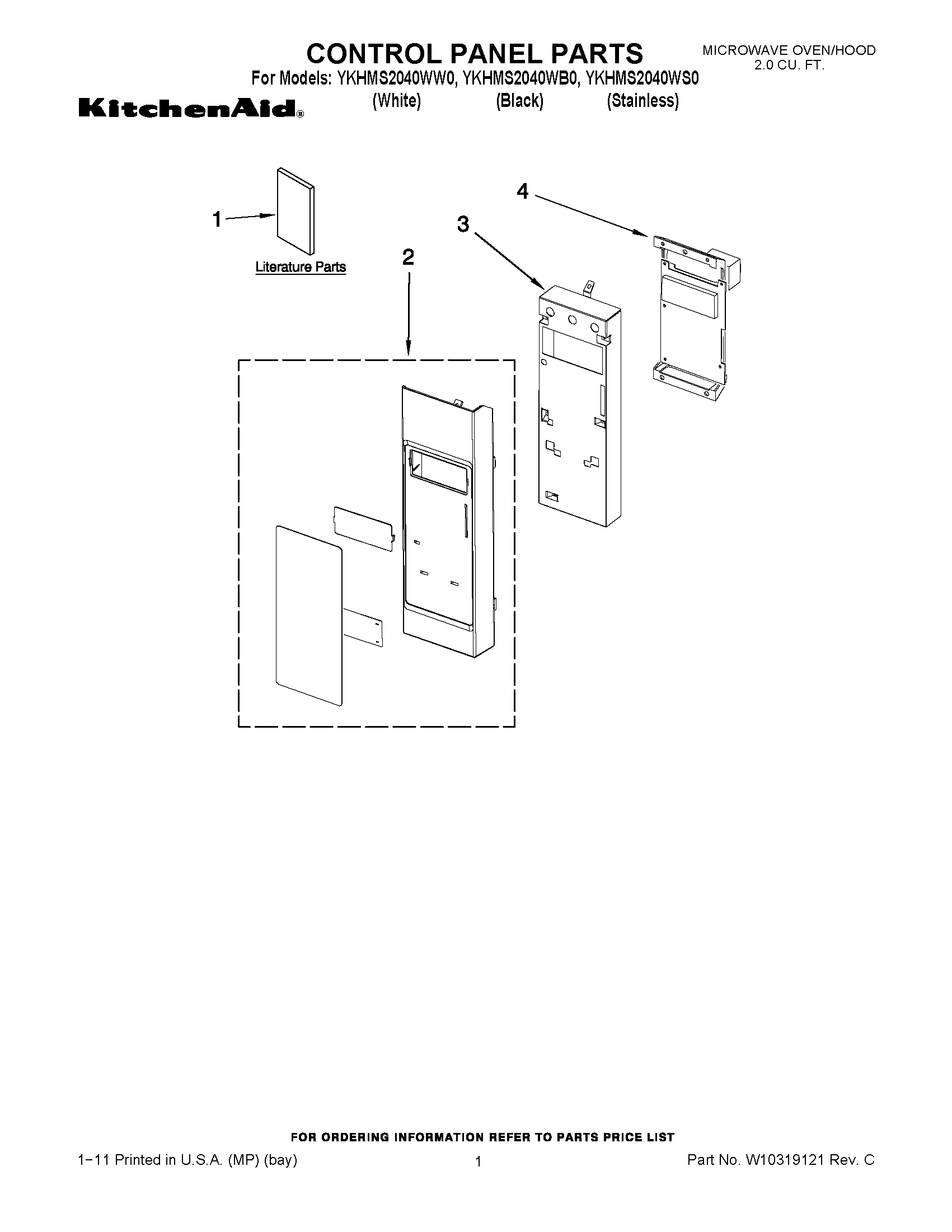 01 - CONTROL PANEL PARTS