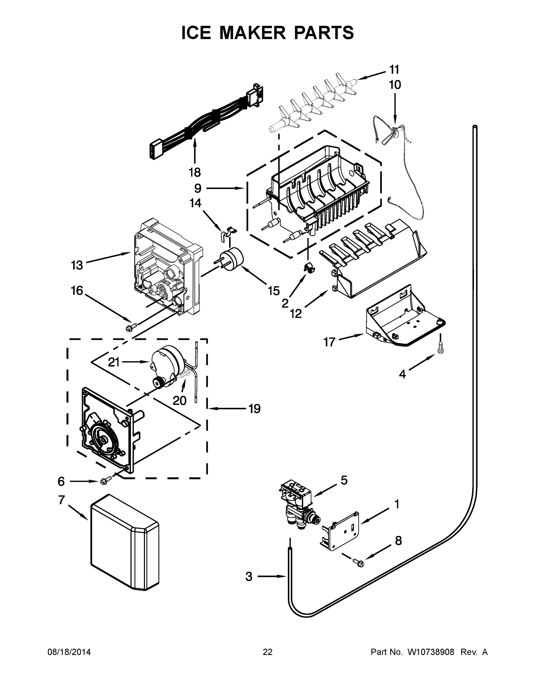 12 - ICE MAKER PARTS