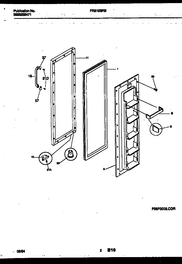 02 - FREEZER DOOR PARTS
