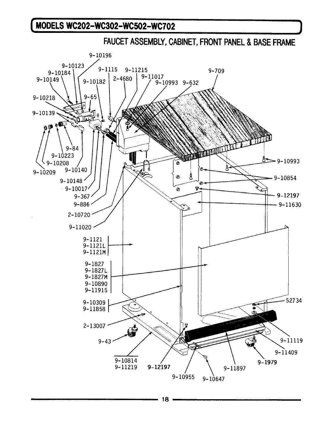 06 - FAUCET ASSY, CBNT, FRONT PNL & BASE (WC)