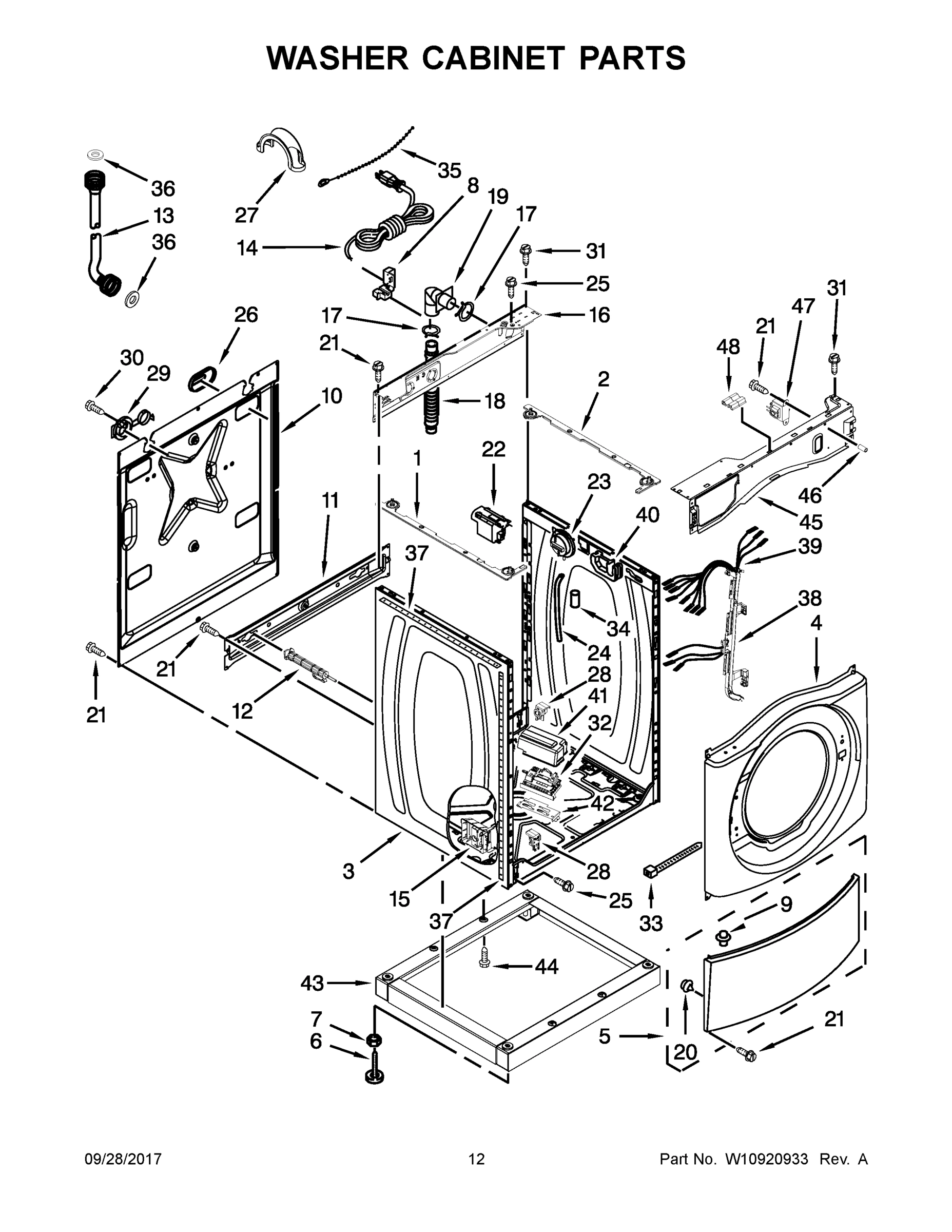 07 - WASHER CABINET PARTS