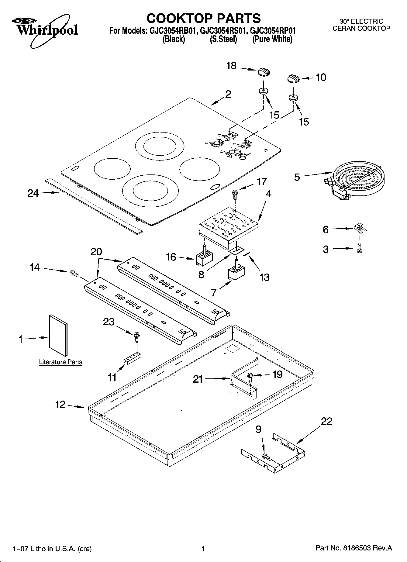 01 - COOKTOP PARTS, OPTIONAL PARTS