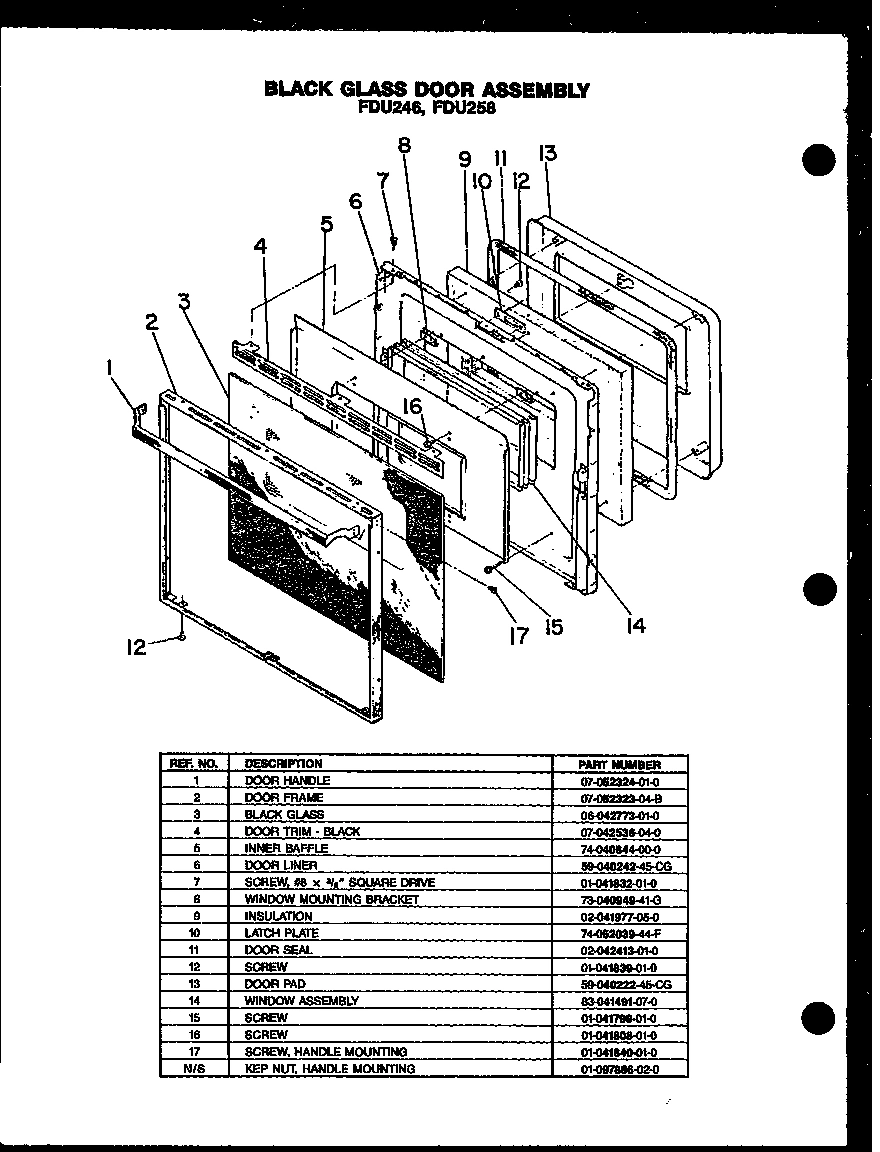 01 - BLACK GLASS DOOR ASSY