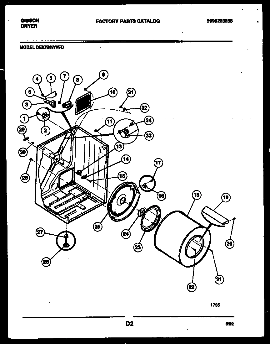 02 - CABINET AND COMPONENT PARTS