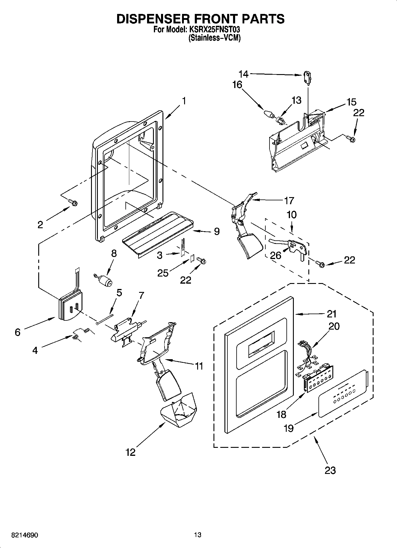 08 - DISPENSER FRONT PARTS