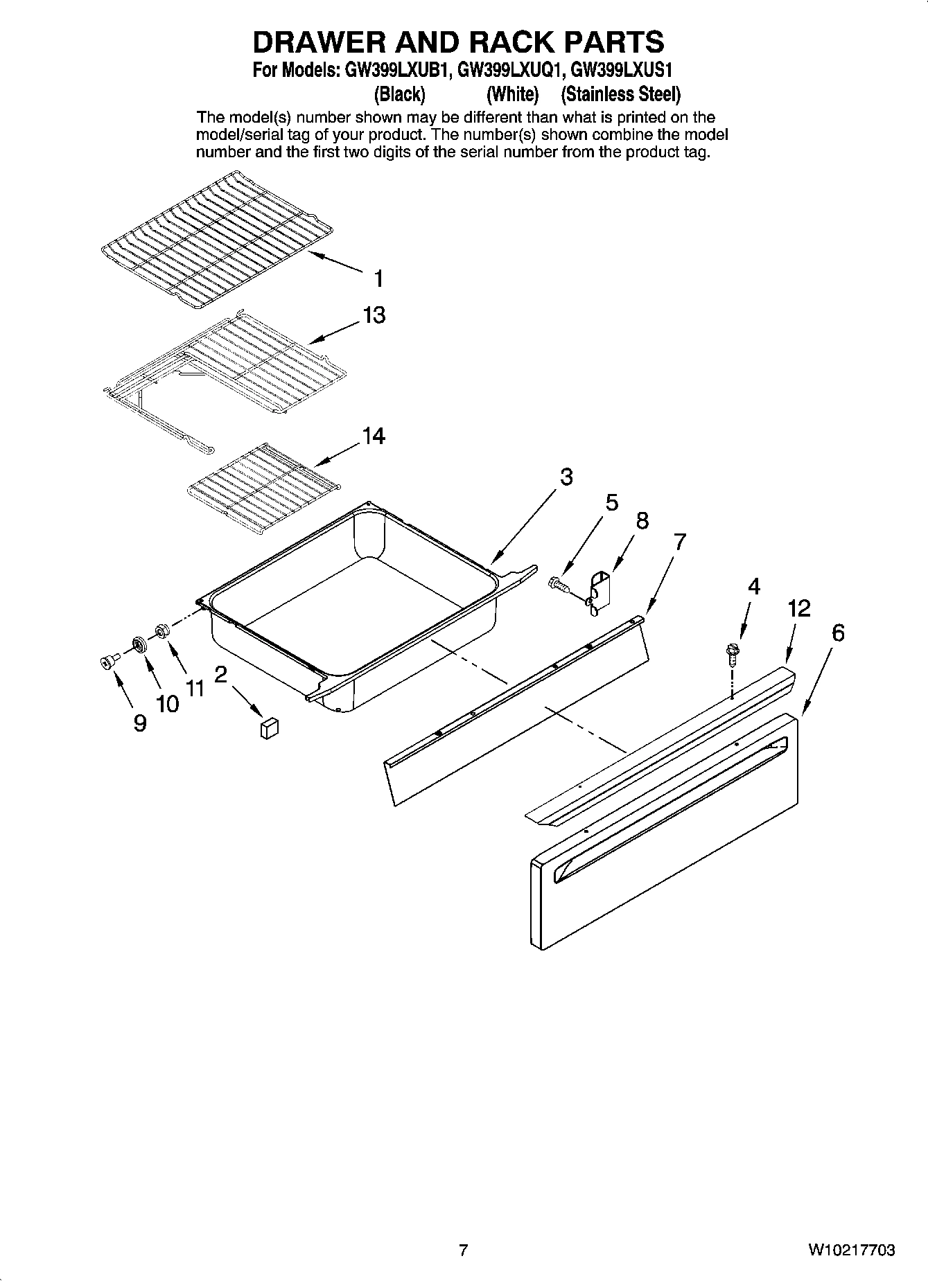 05 - DRAWER AND RACK PARTS