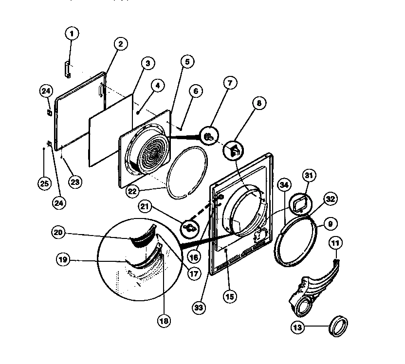 03 - DOOR, FRONT PANEL, LINT FILTER