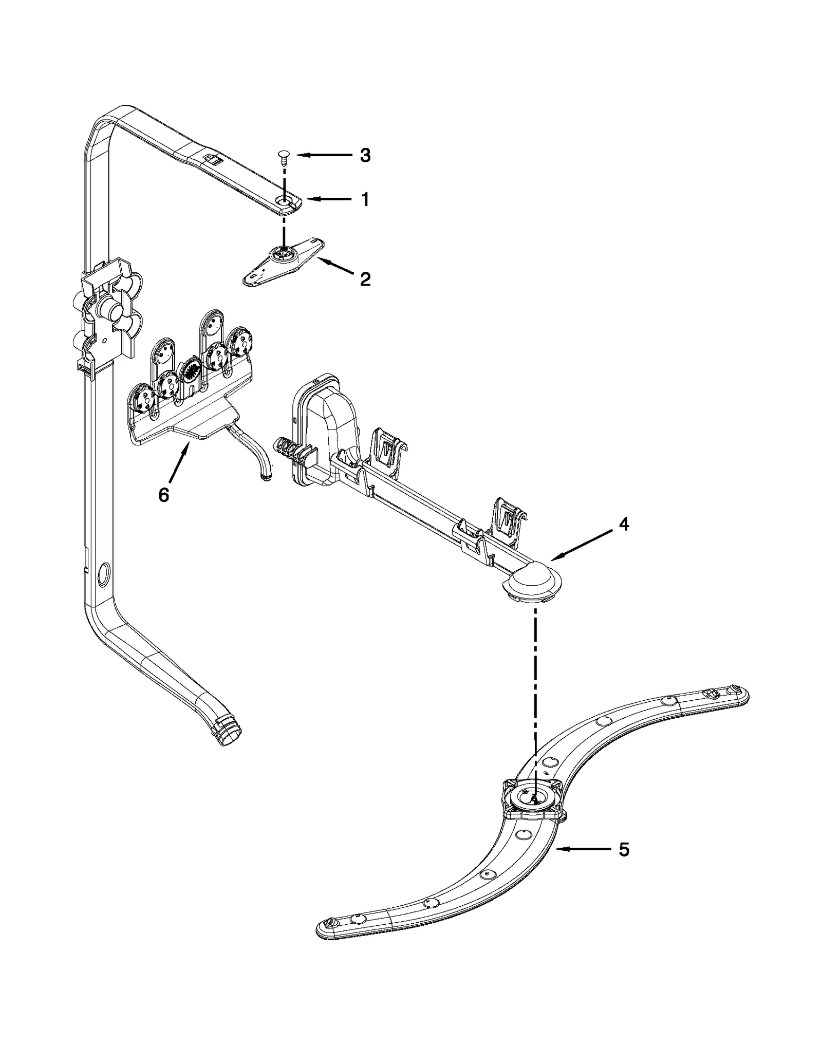 UPPER WASH AND RINSE PARTS