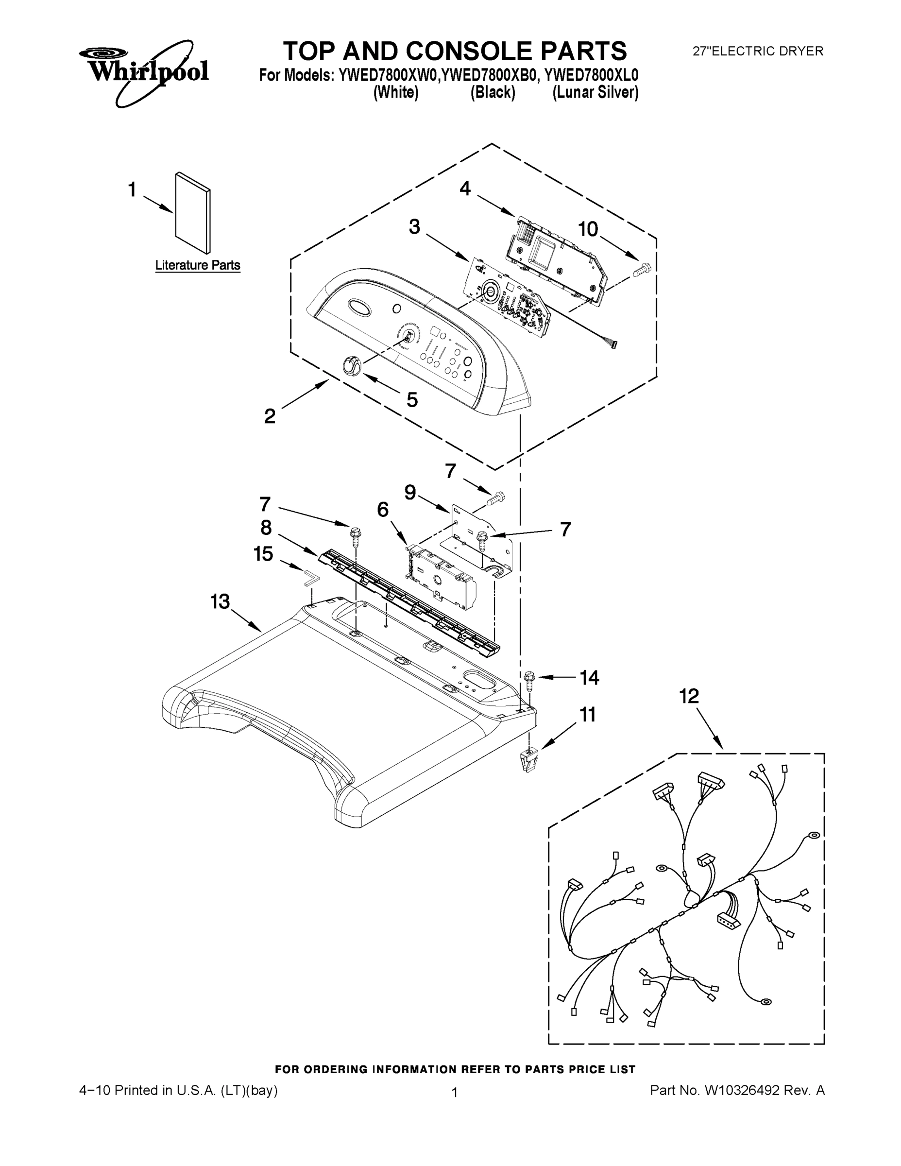 01 - TOP AND CONSOLE PARTS