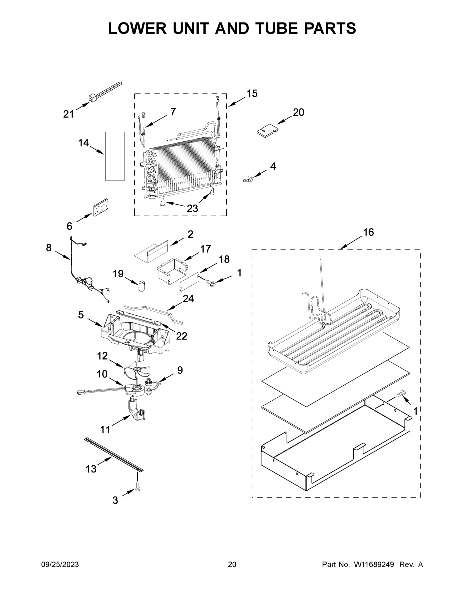 11 - LOWER UNIT AND TUBE PARTS