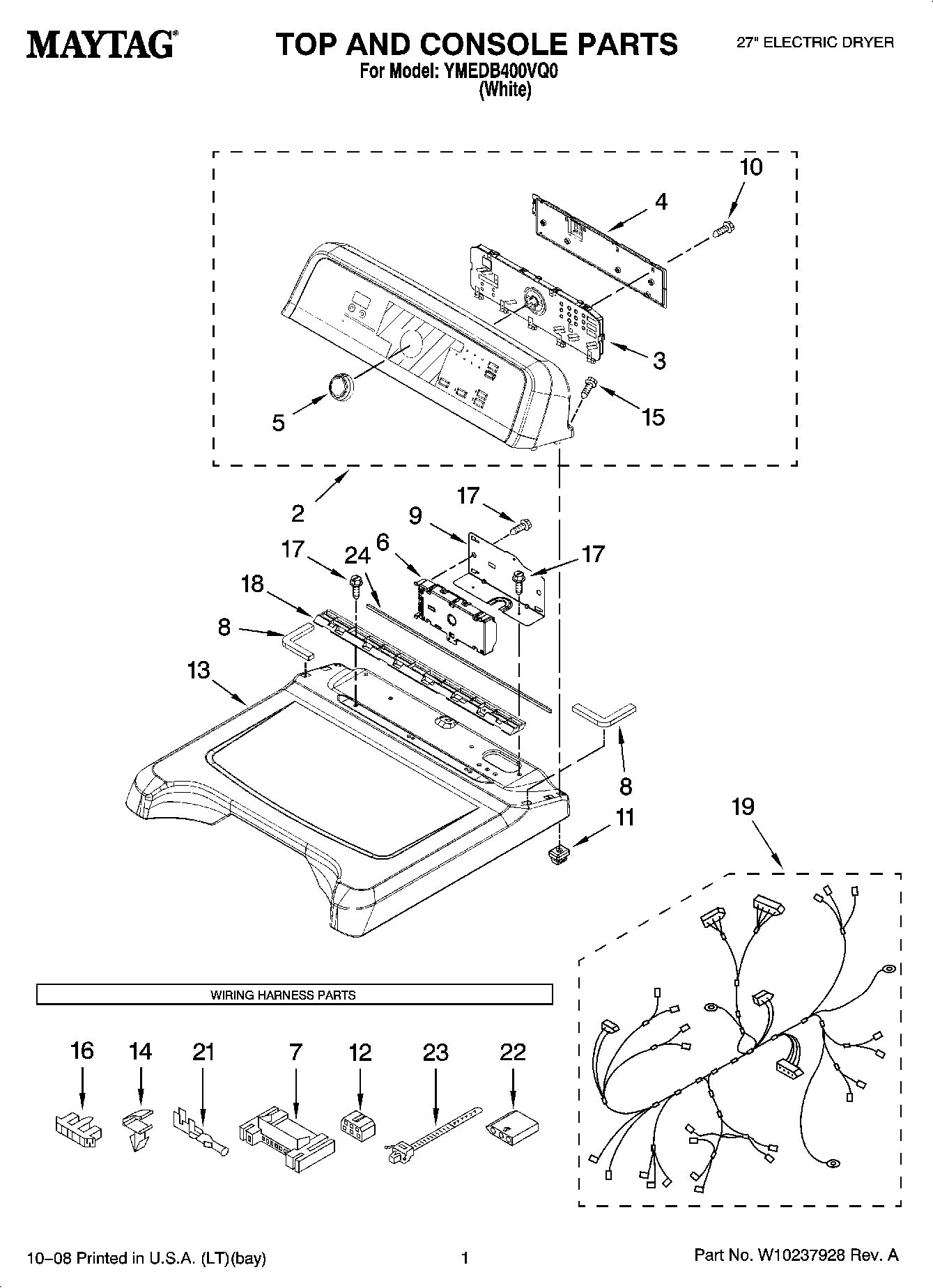 01 - TOP AND CONSOLE PARTS