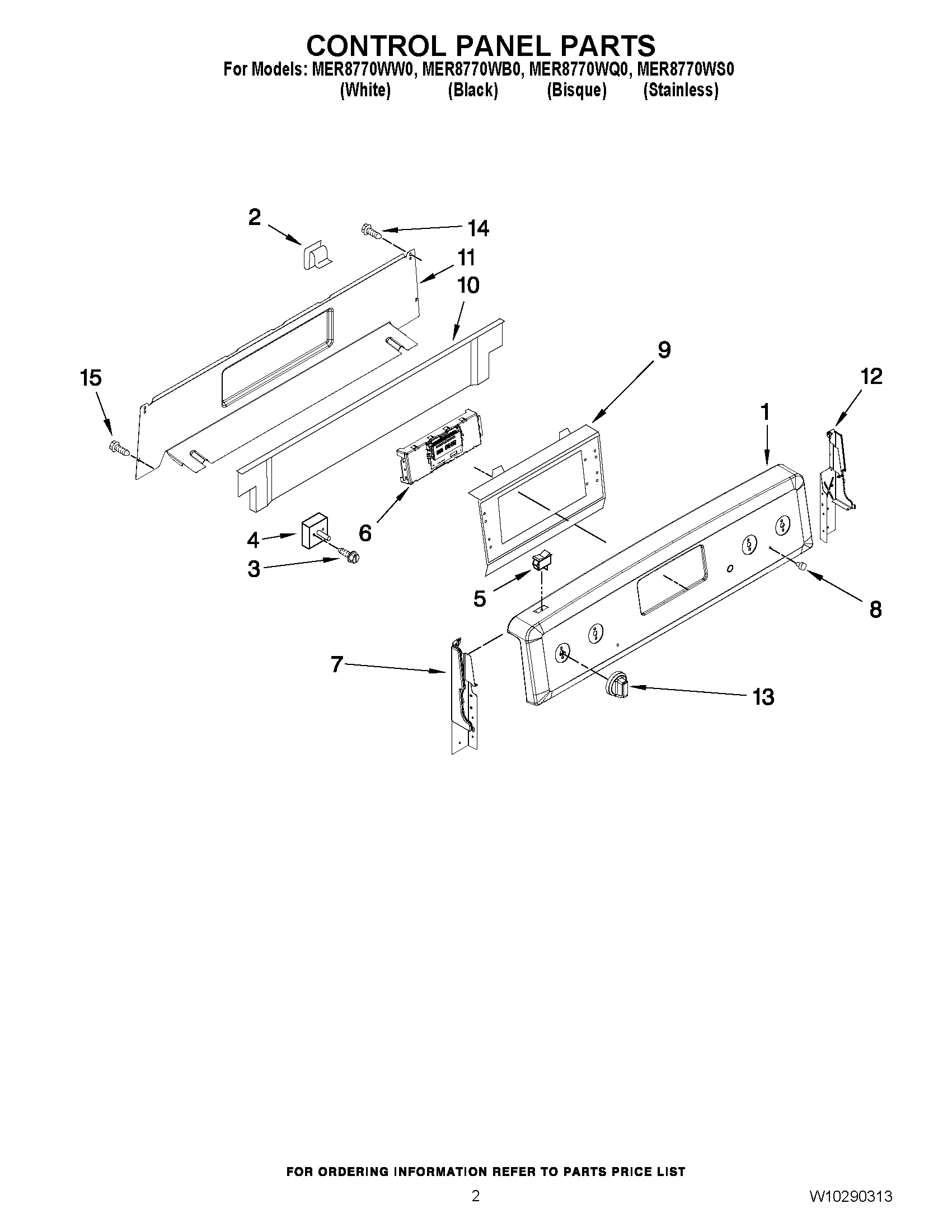 02 - CONTROL PANEL PARTS